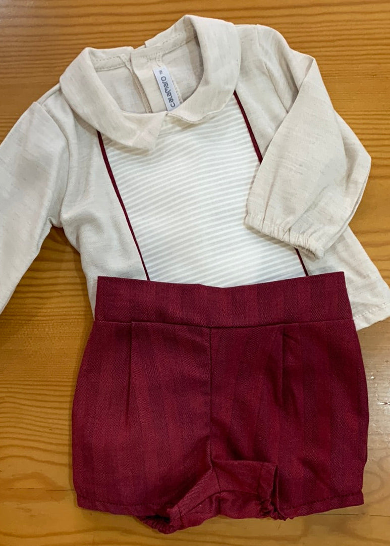 Conjunto bebe niño granate 17567 - La boutique de AyA Calamaro