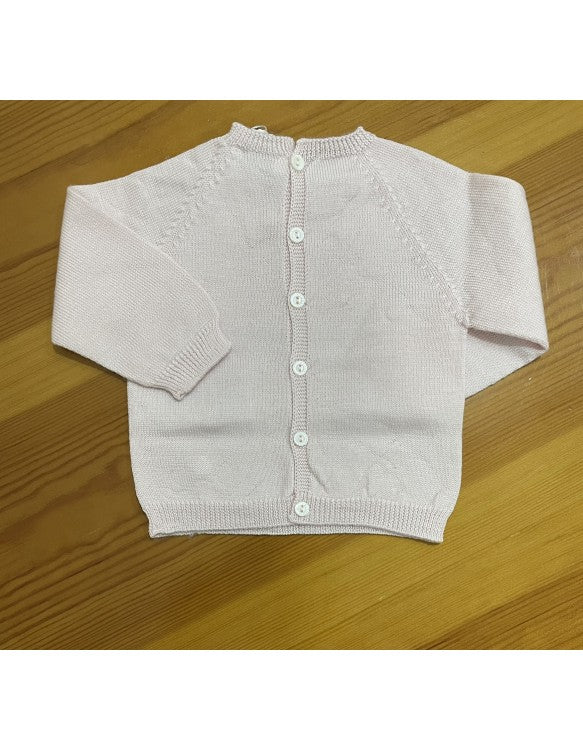 CONJUNTO DE PUNTO FINO DE LANA COLOR ROSA CLARO WEDOBLE 10322 - La boutique de AyA Wedoble