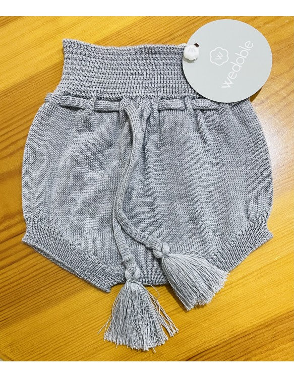 Cubre pañal borlas gris - La boutique de AyA Wedoble