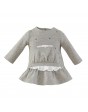 VESTIDO BEBE GRIS CON ESTRELLITAS MIRANDA 0060 - La boutique de AyA