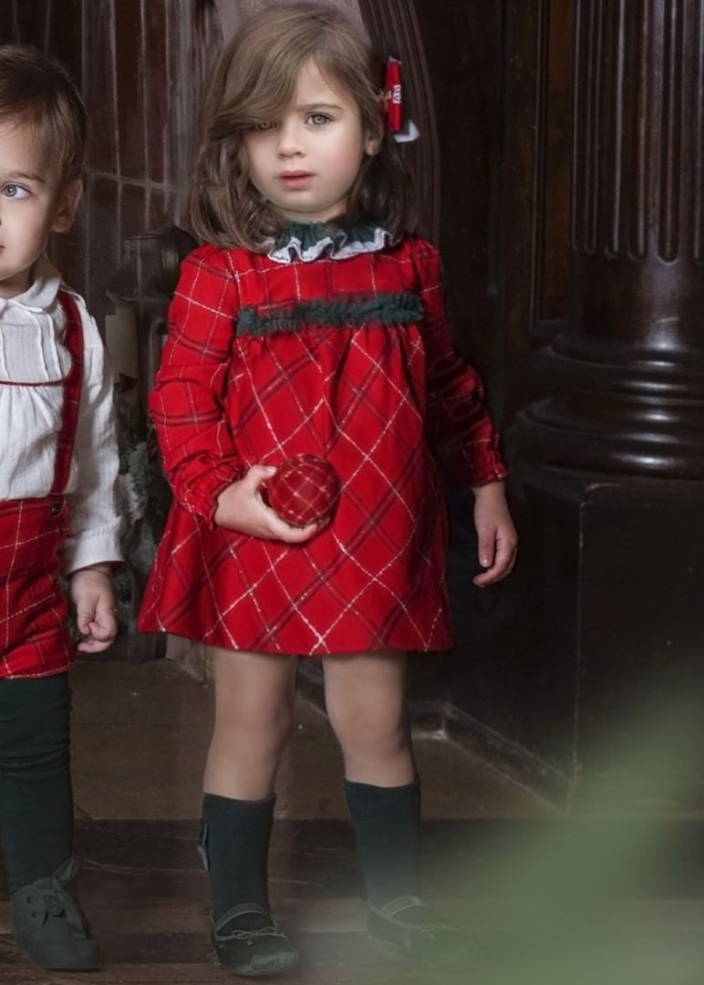 Vestido bebe ceremonia rojo Miranda 0129 - La boutique de AyA