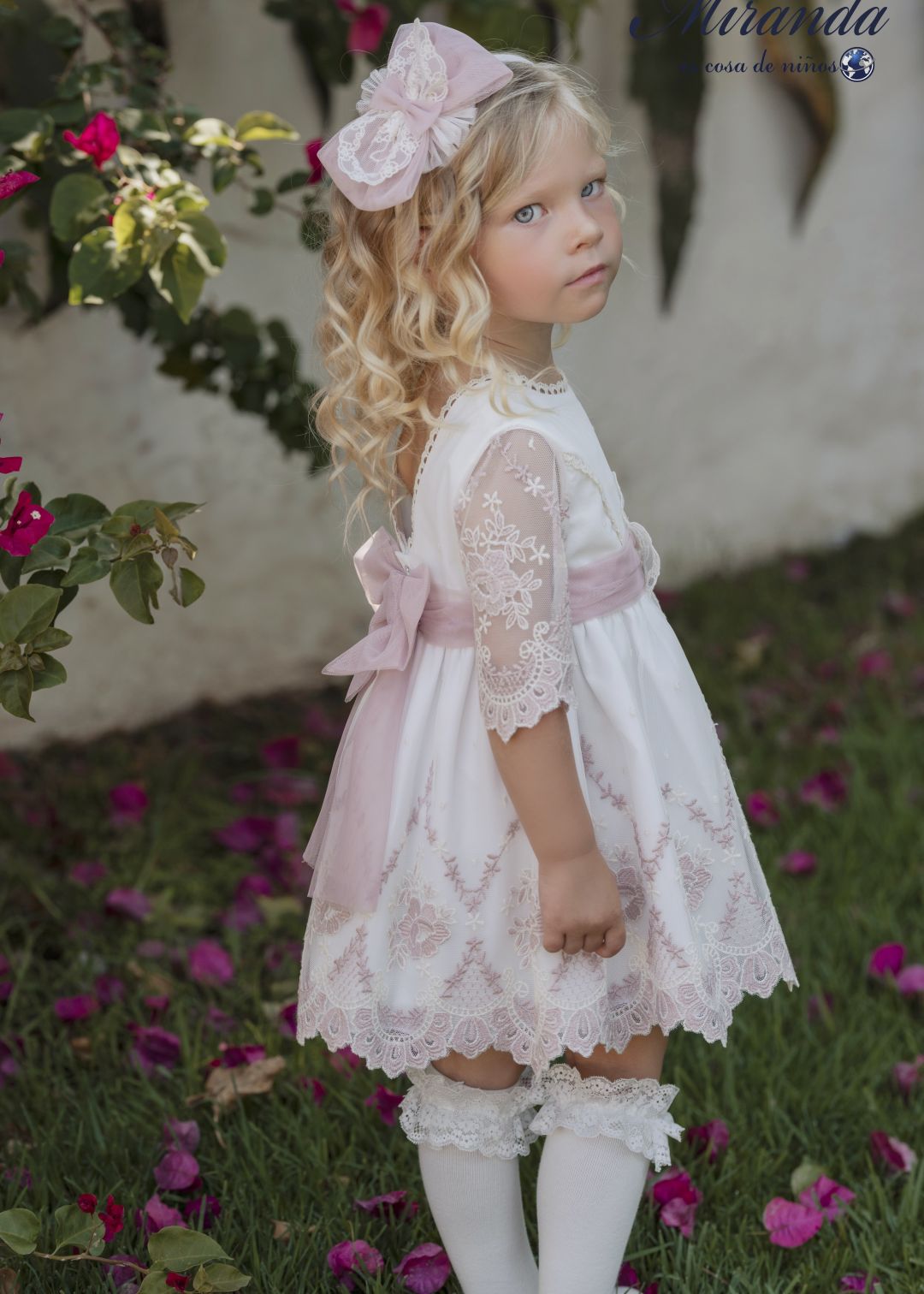 Vestido niña Ceremonia Miranda Beig y Rosa 0220