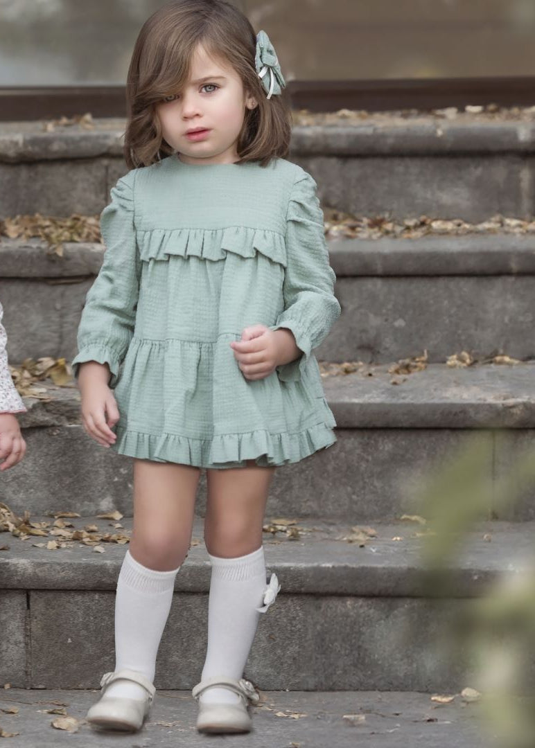 Vestido niña Miranda Verde 0223 - La boutique de AyA Miranda