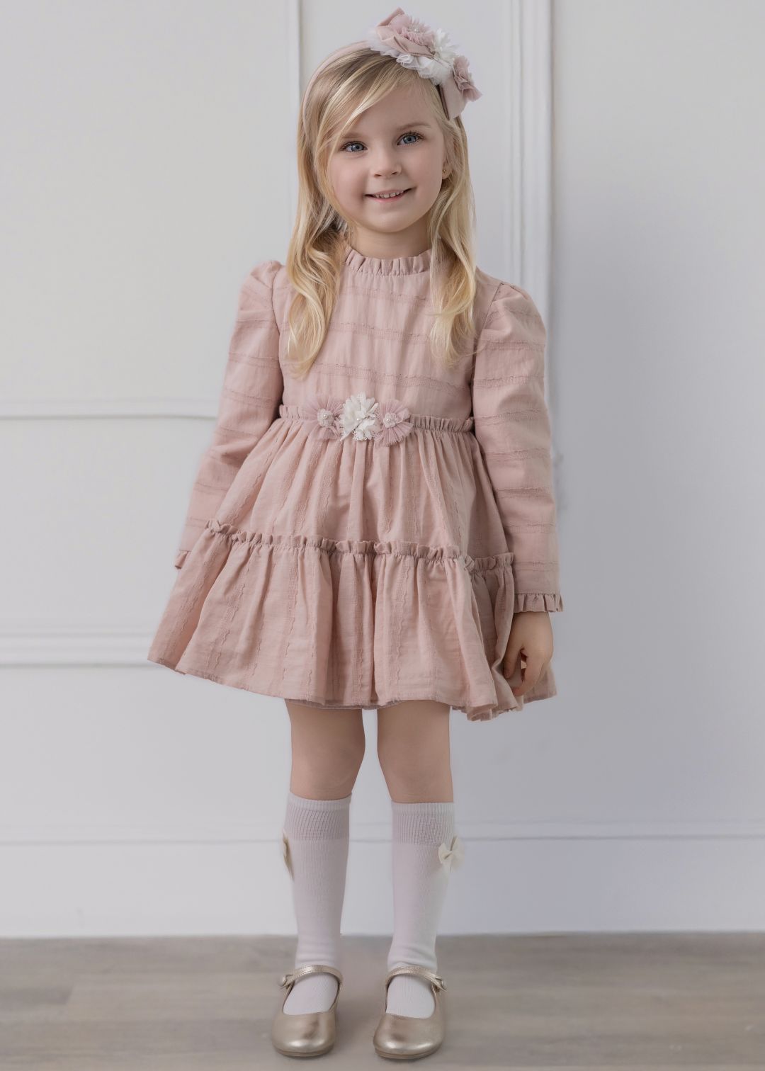 Vestido niña infantil rosa palo 0224 Miranda