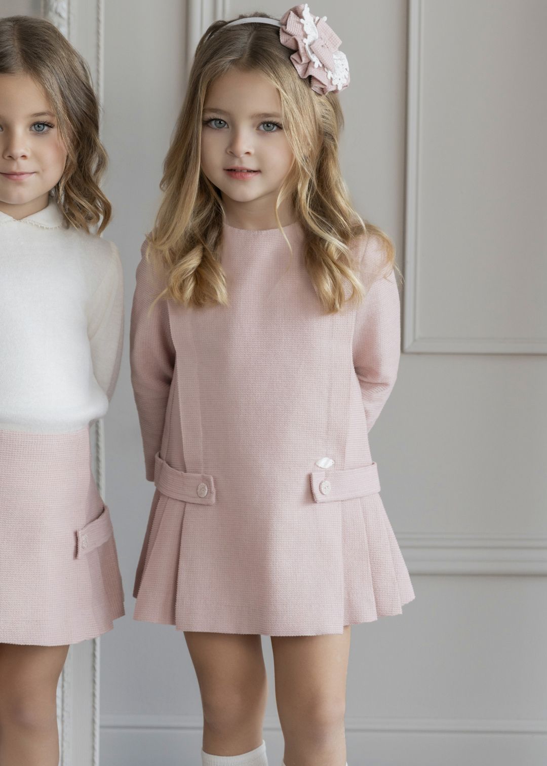 Vestido infantil niña rosa palo Miranda 0225