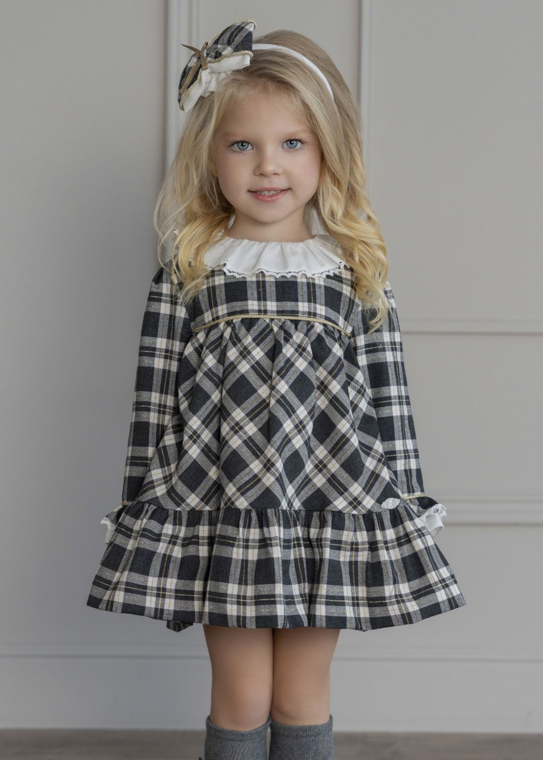 Vestido infantil niña gris oscuro Miranda 0244