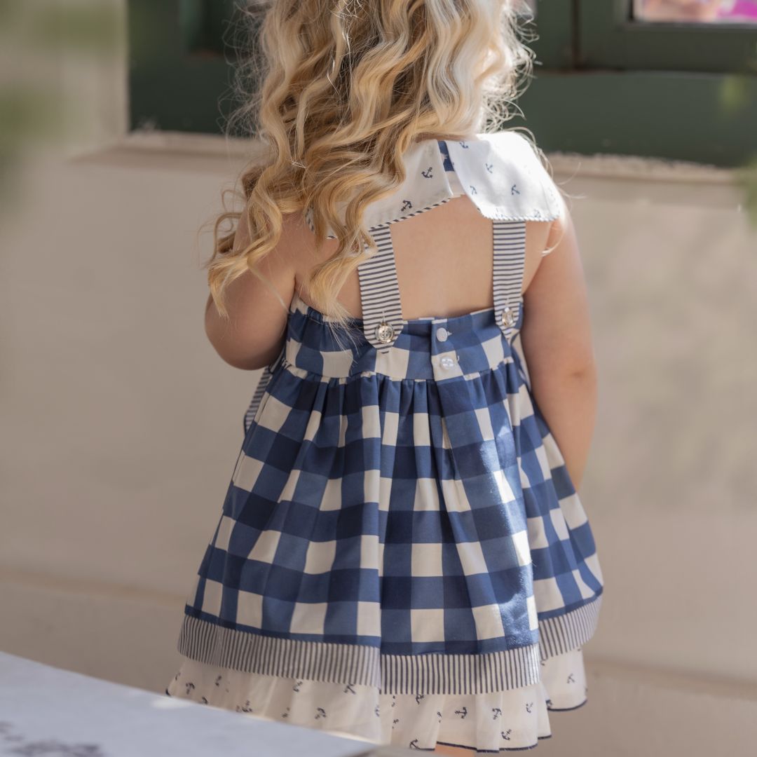 Vestido Marinero de Cuadros Miranda 0250 - La boutique de AyA