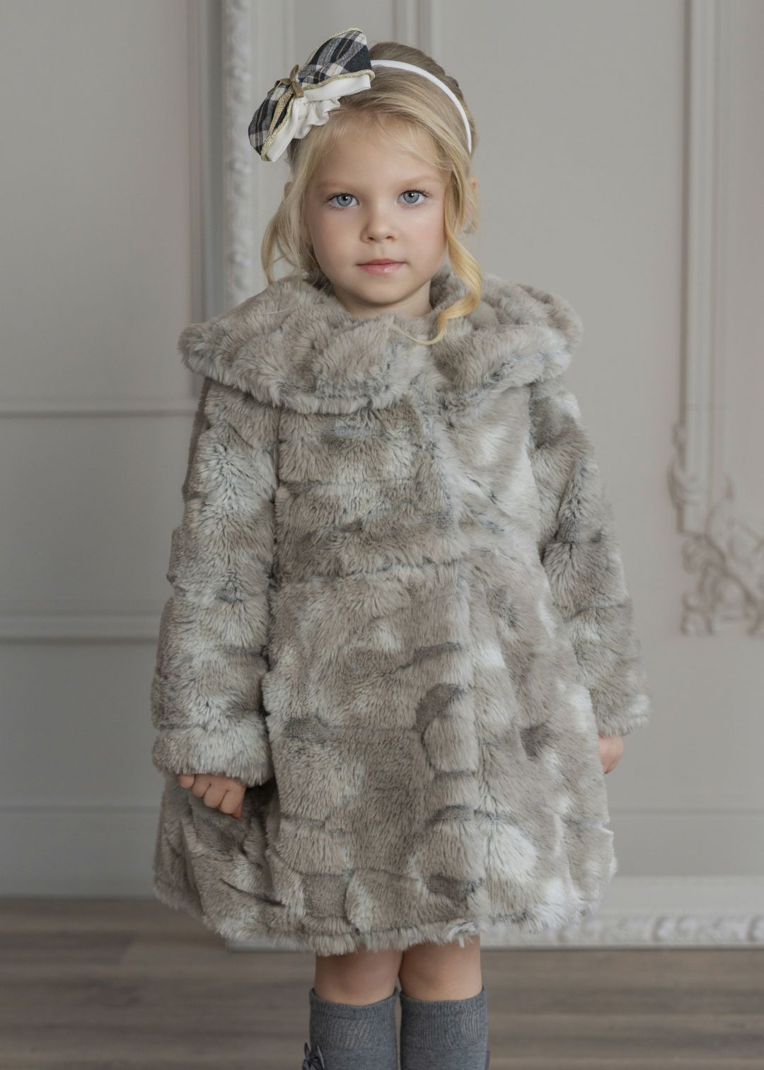Abrigo infantil niña gris Miranda 0259