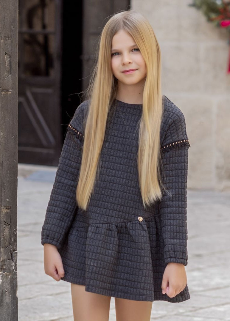 Vestido Niña Gris Oscuro de Miranda 0306 - La boutique de AyA