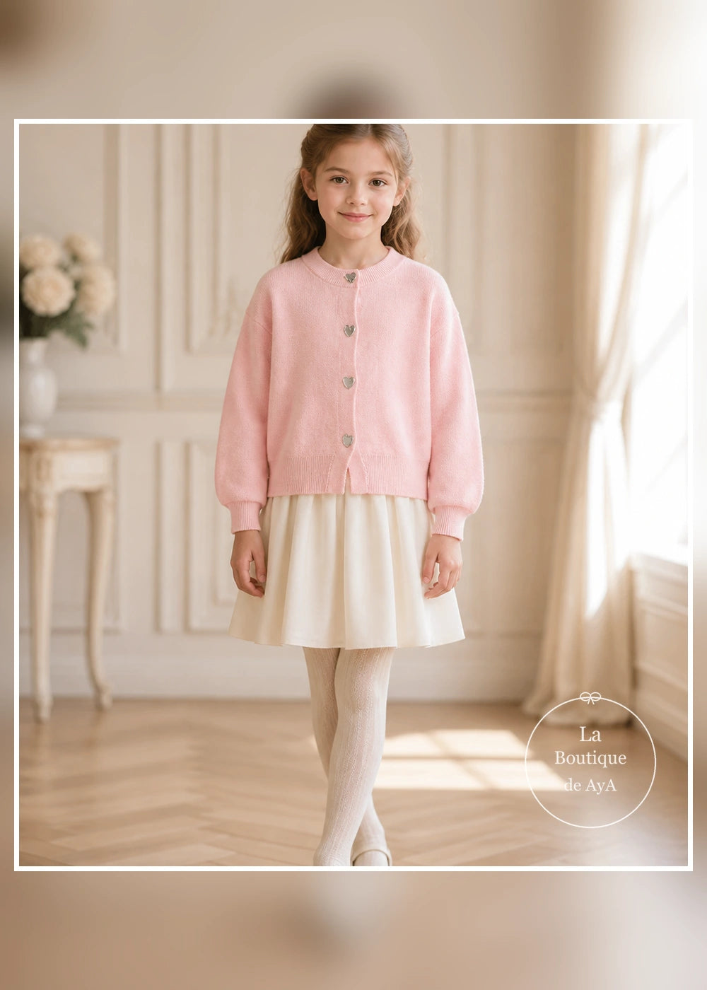Rebeca de punto pastel mezcla para niña Mayoral 04326-012 - modelo