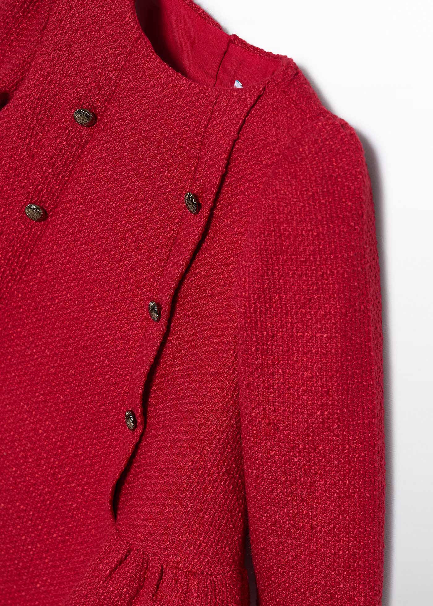 Vestido tweed rojo para bebé niña Abel & Lula 05506 - imagen 4