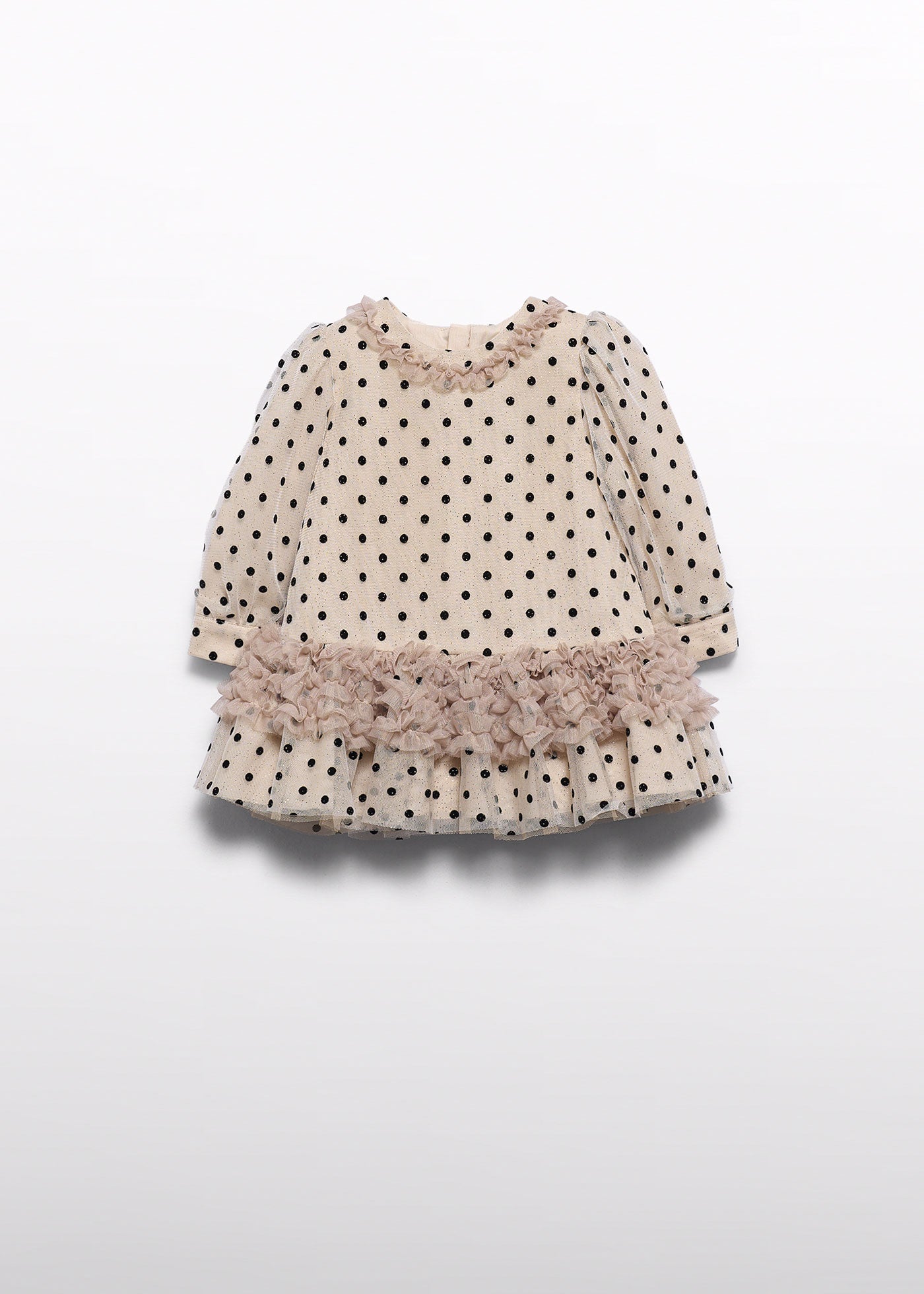 Vestido tul topos mazapán para bebé niña Abel & Lula 05508 - imagen 2