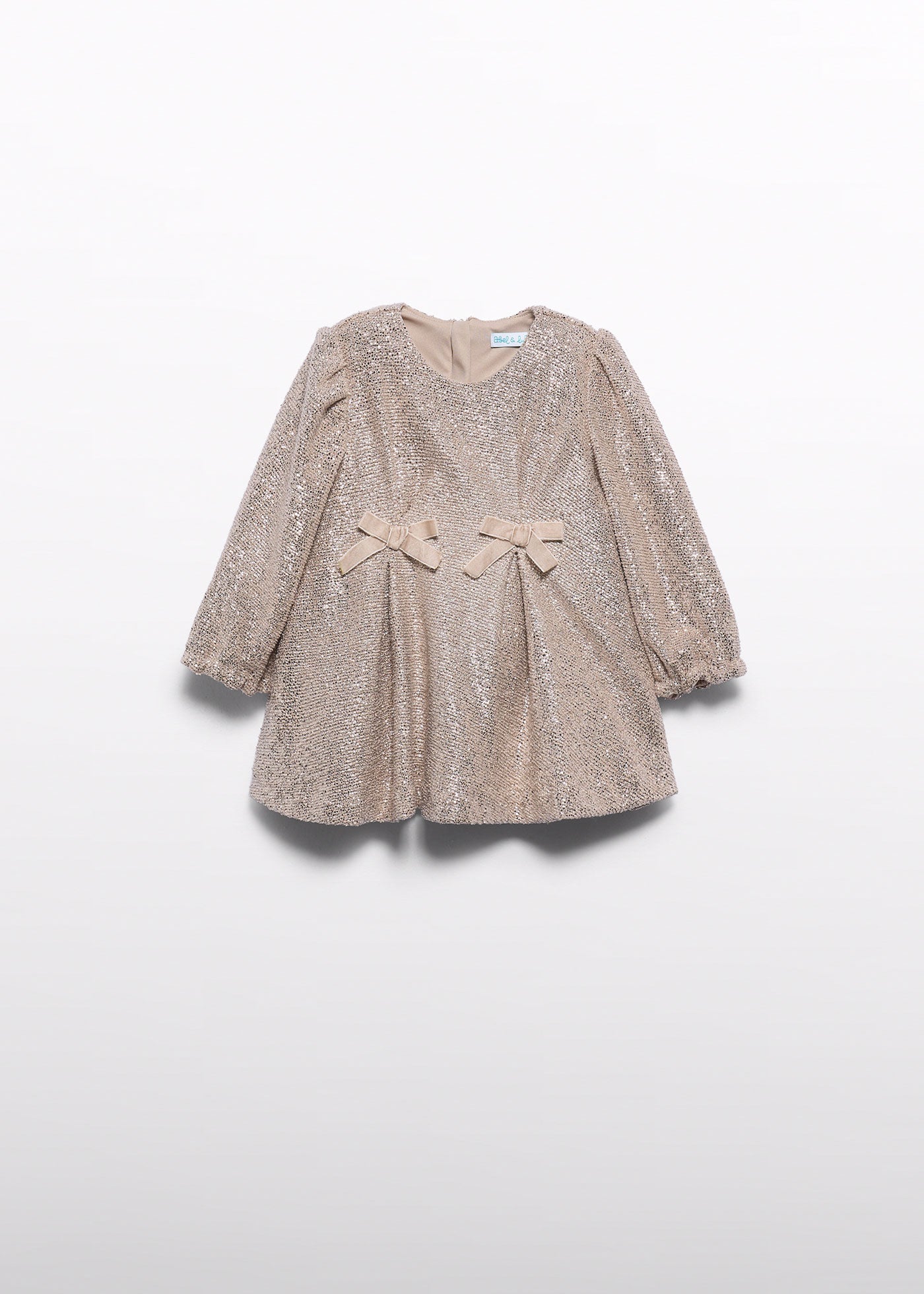 Vestido lazos champán para bebé niña Abel & Lula 05510 - imagen 2