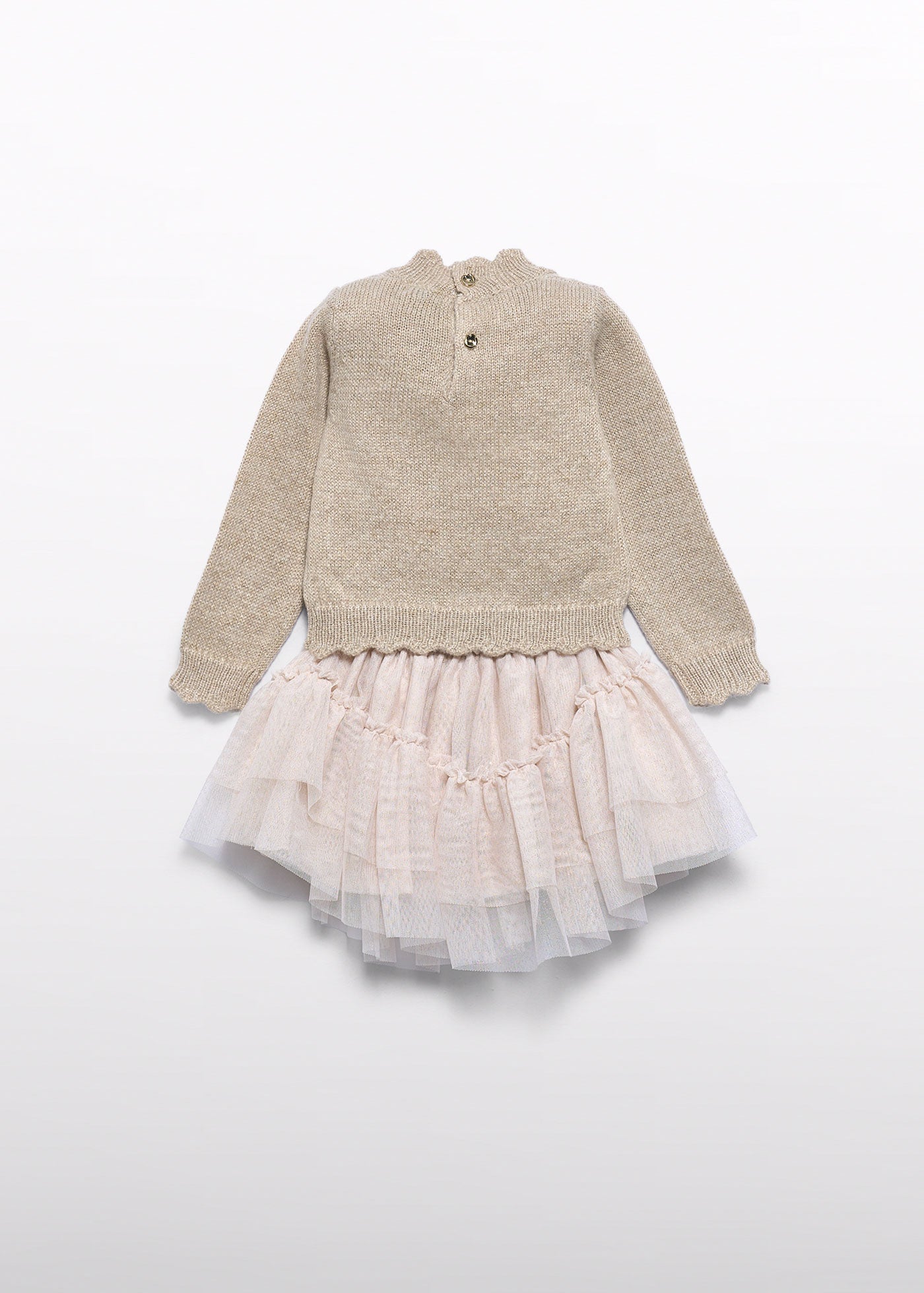 Conjunto de falda tul jersey champán para bebé niña Abel & Lula 05519 - imagen 2