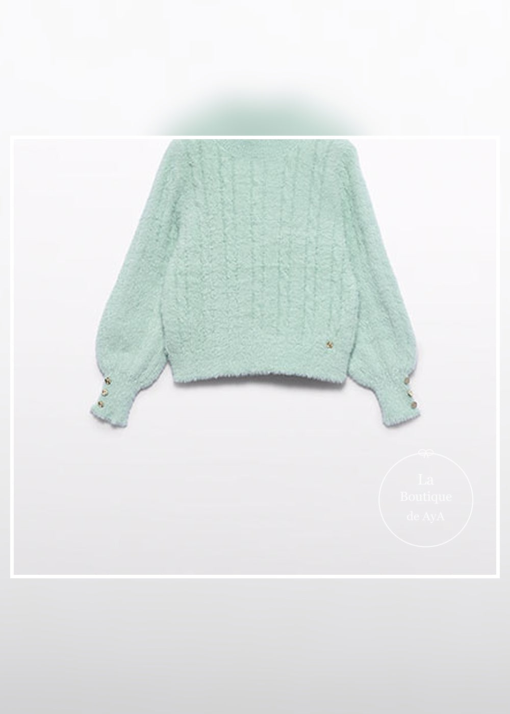 Jersey menta de punto suave Abel & Lula 05879-014