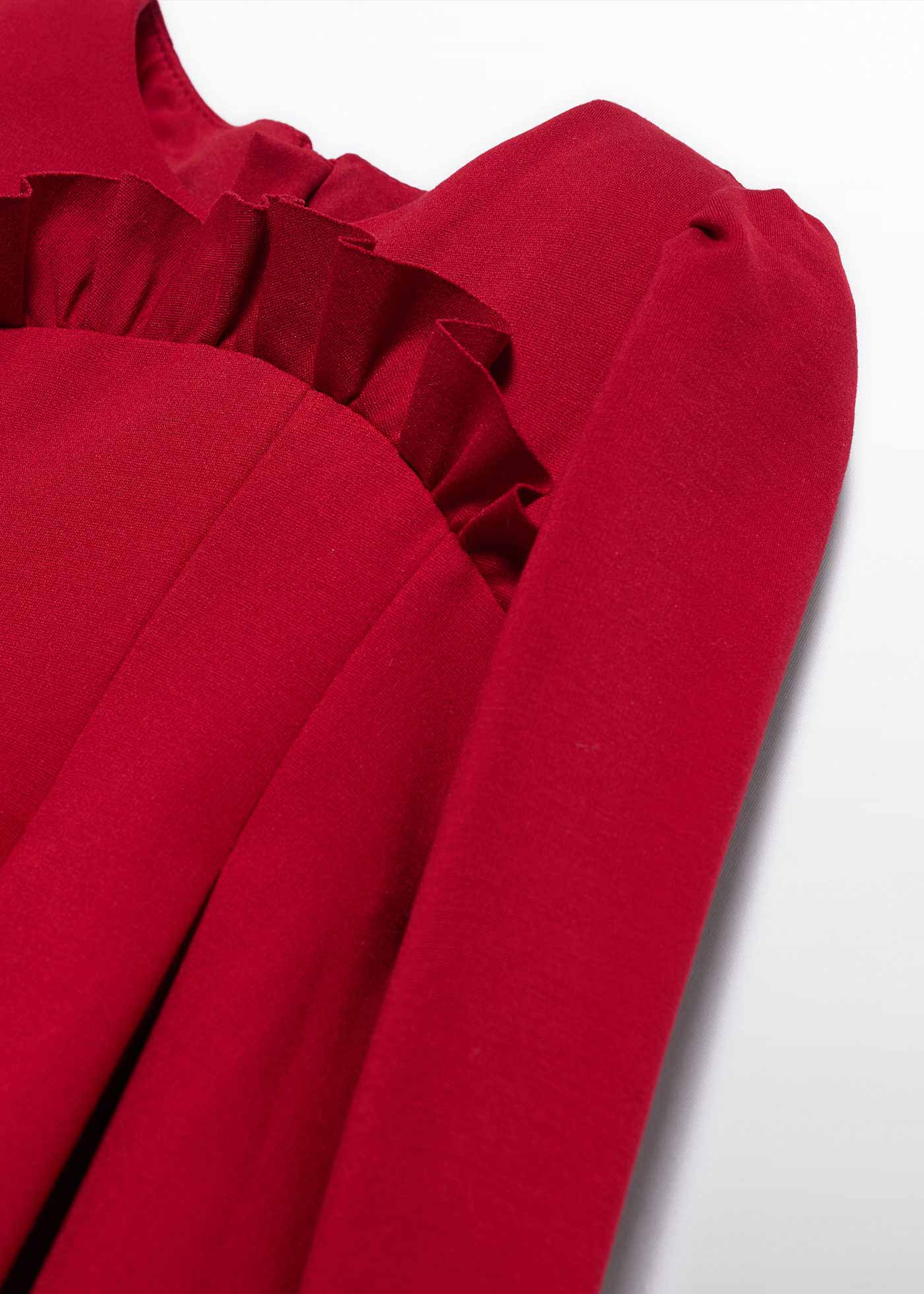 Vestido punto milano rojo para niña Abel & Lula 05529 - imagen 6