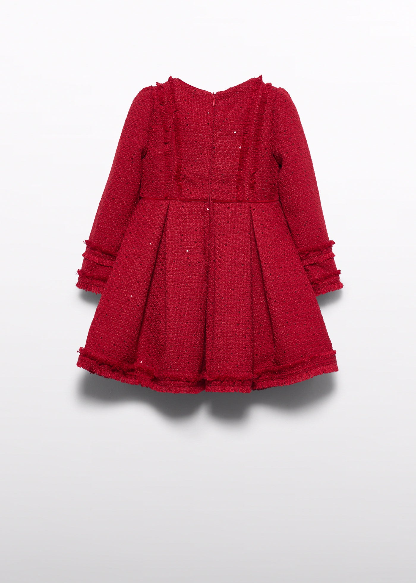 Vestido tweed lentejuelas rojo para niña Abel & Lula 05547 - imagen 5