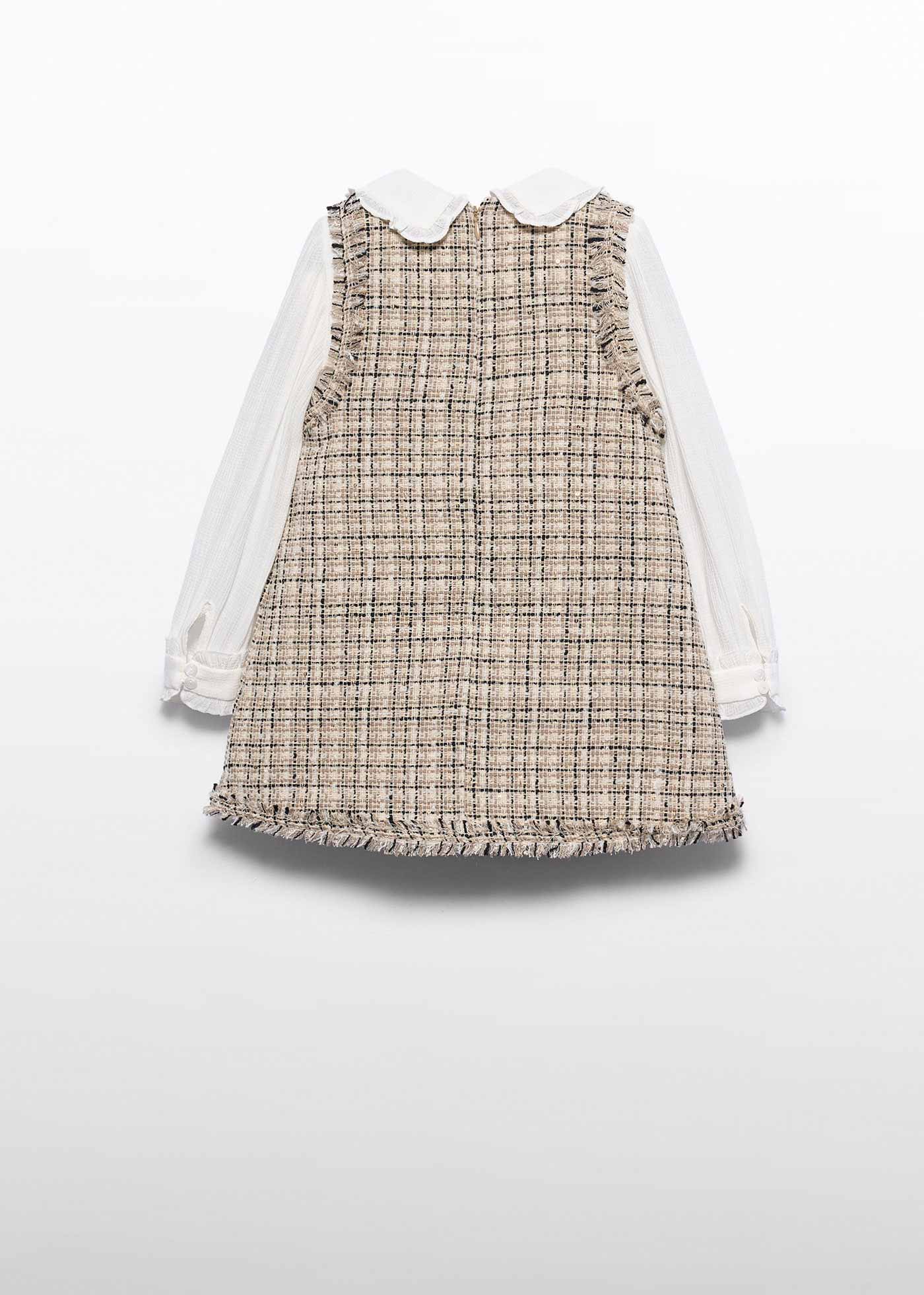 Vestido pichi tweed mazapán para niña Abel & Lula 05582 - imagen 2