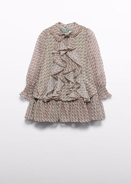 Vestido gasa estampada jade para niña Abel & Lula 05586 - imagen 2