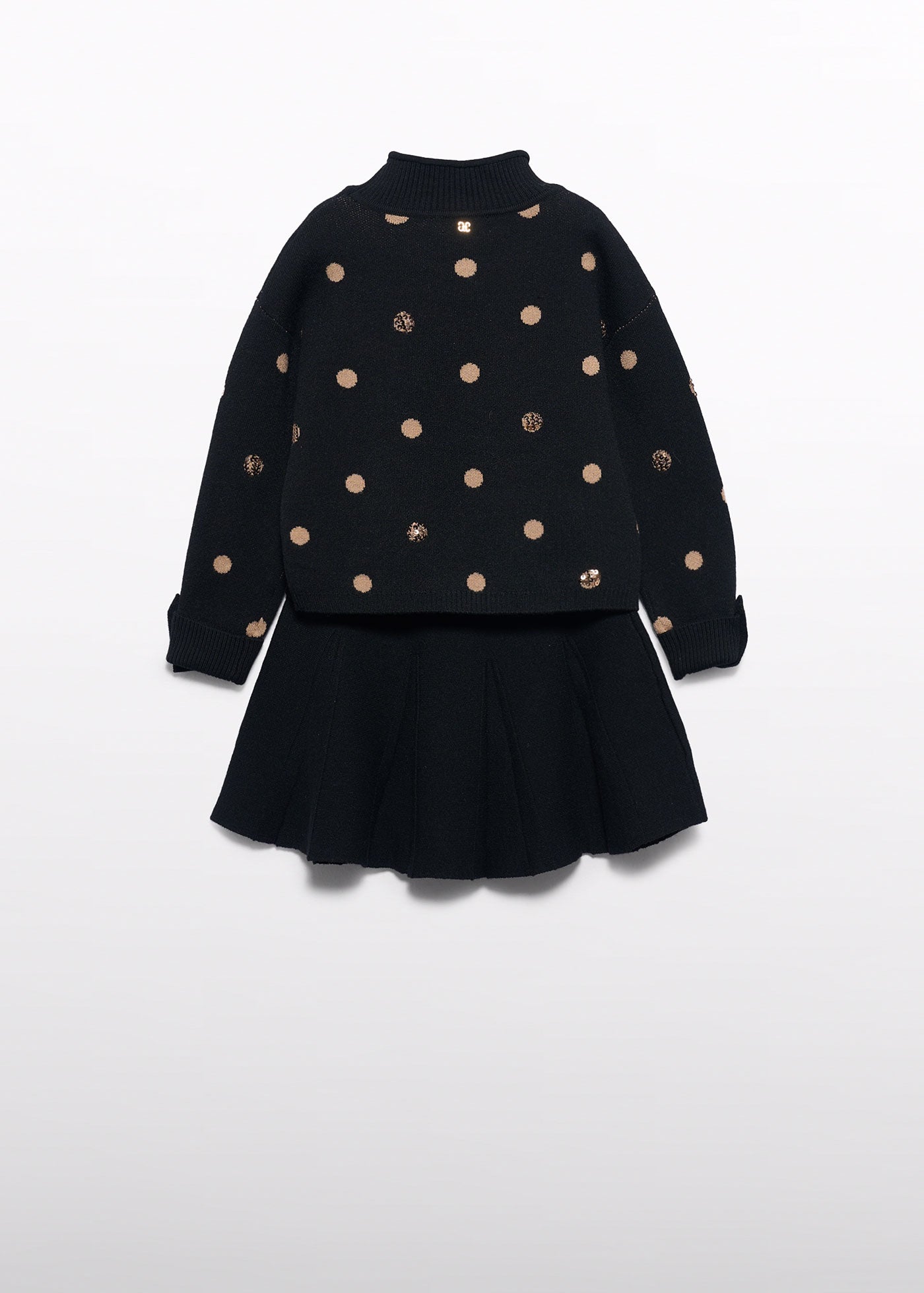 Conjunto de falda tricot topos negro para niña Abel & Lula 05591 - imagen 5