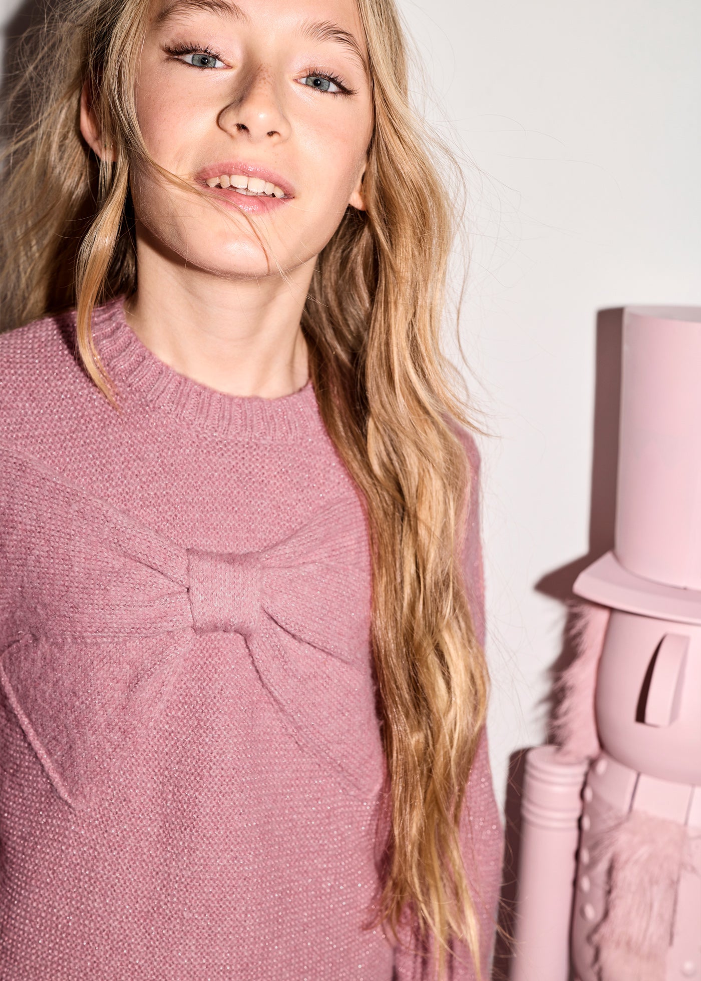 Conjunto de falda tricot lazo pétalo para niña Abel & Lula 05592 - imagen 2