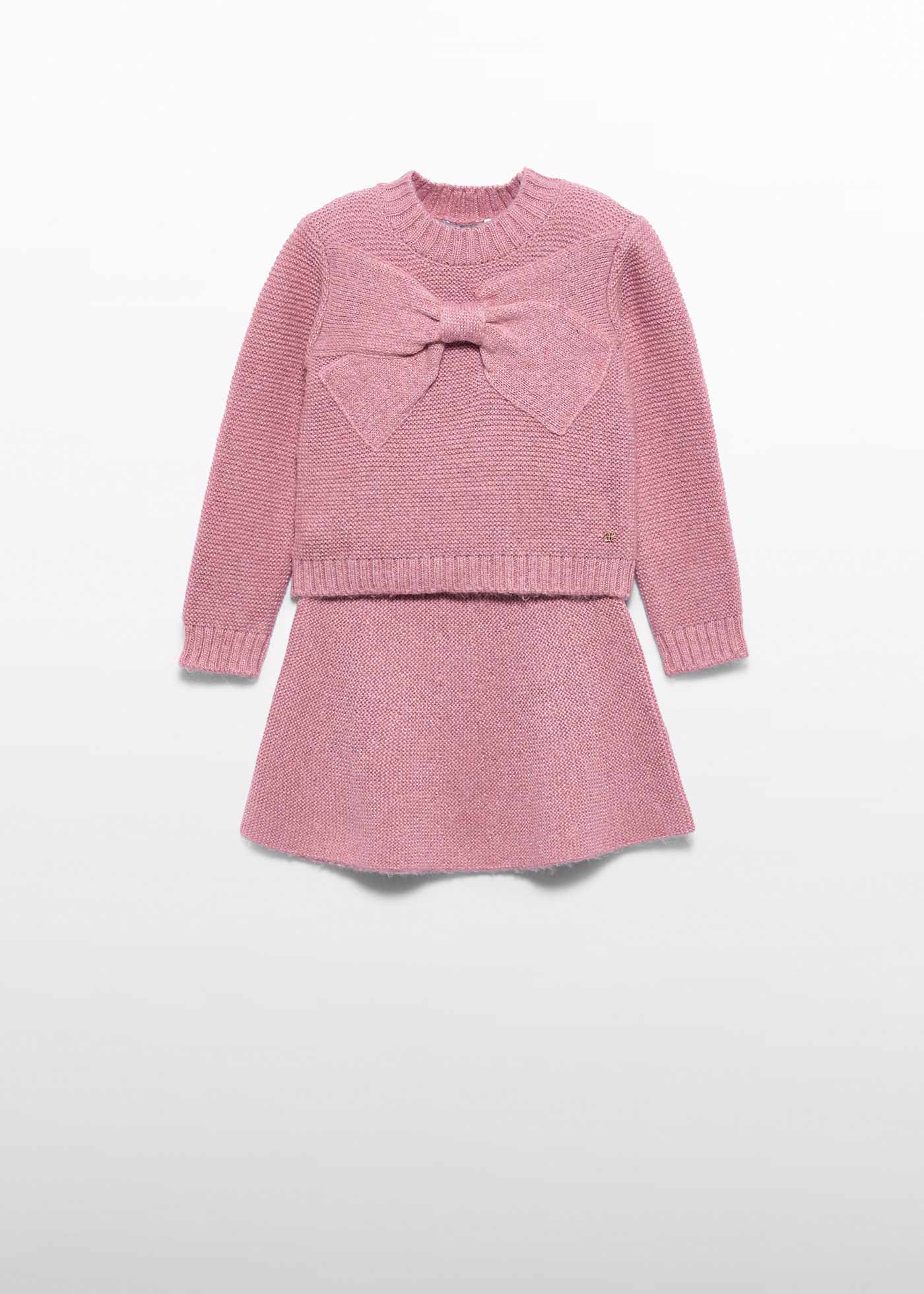 Conjunto de falda tricot lazo pétalo para niña Abel & Lula 05592 - imagen 4