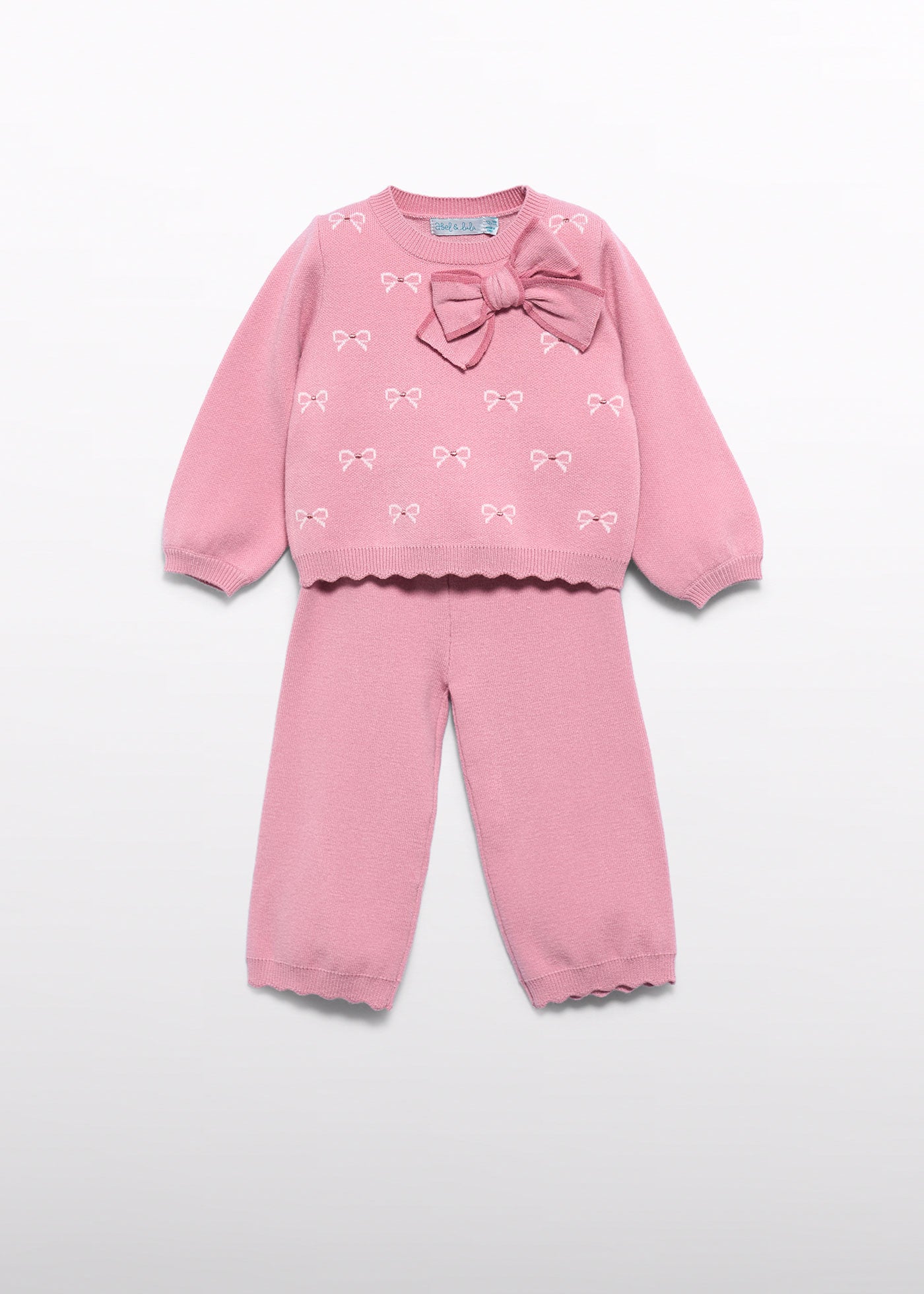 Conjunto pantalón largo tricot pétalo para bebé niña Abel & Lula 05739 - imagen 3