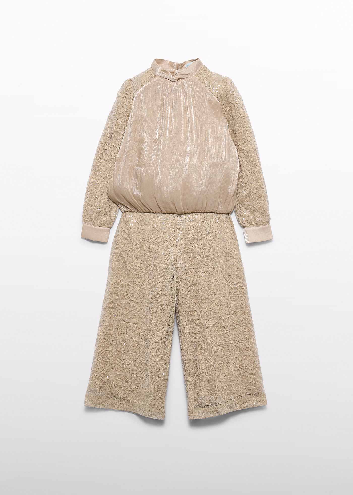 Conjunto pantalón brillo mazapán para niña Abel & Lula 05748 - imagen 2
