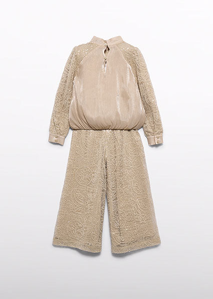Conjunto pantalón brillo mazapán para niña Abel & Lula 05748 - imagen 3