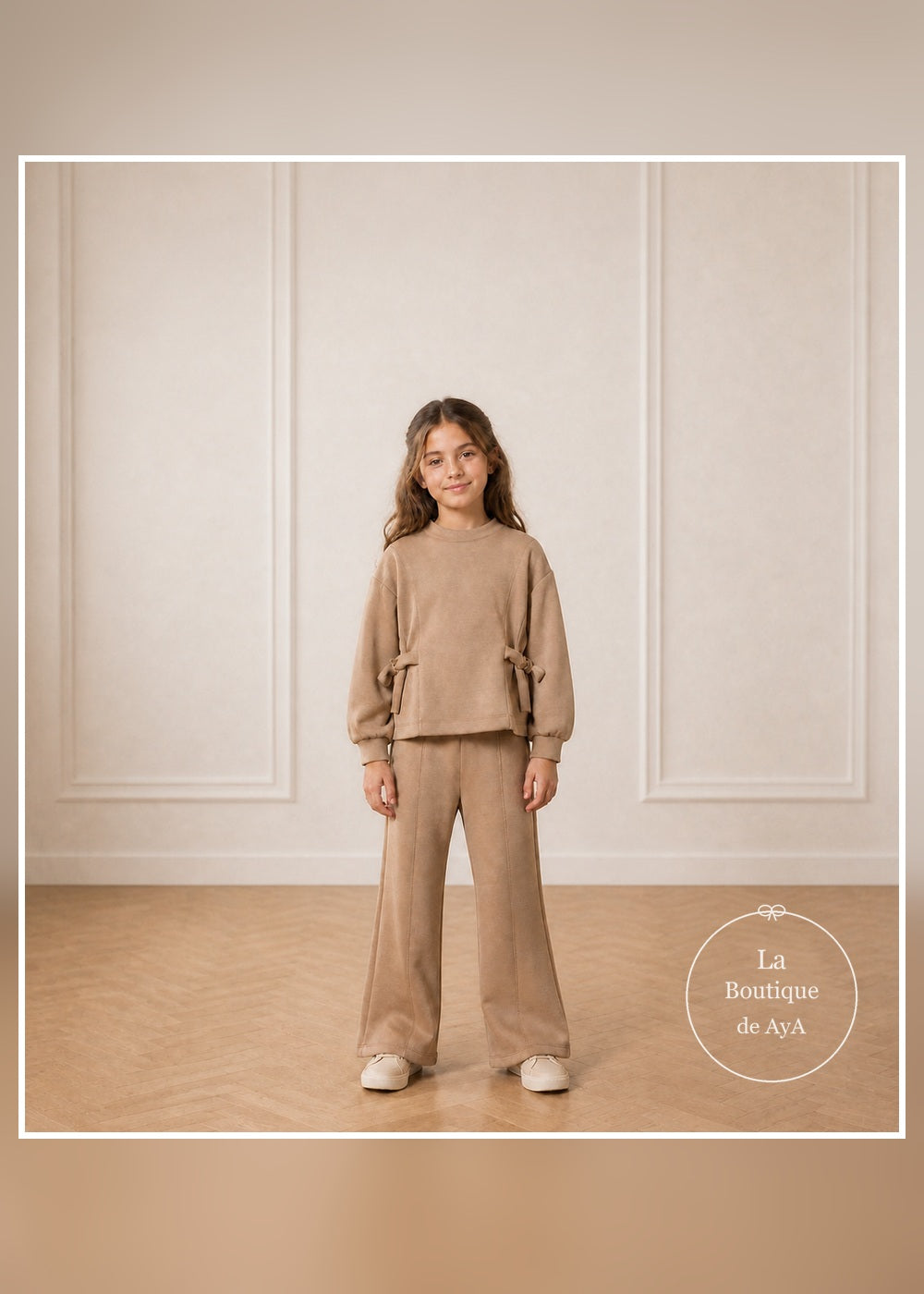 Conjunto pantalón felpa caramelo para niña Abel & Lula 05749 - imagen 1