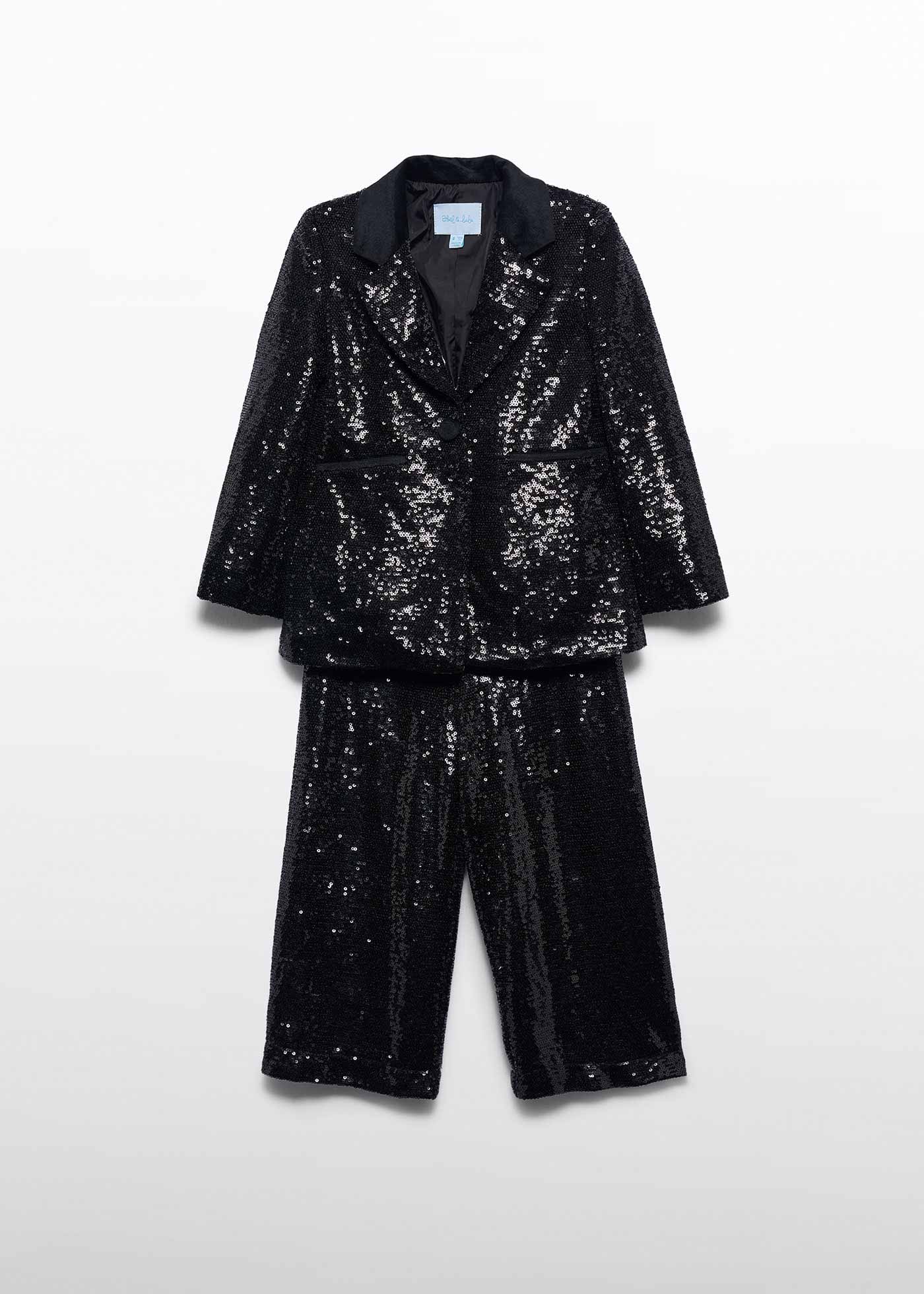 Traje de lentejuelas negro para niña Abel & Lula 05750 - imagen 4