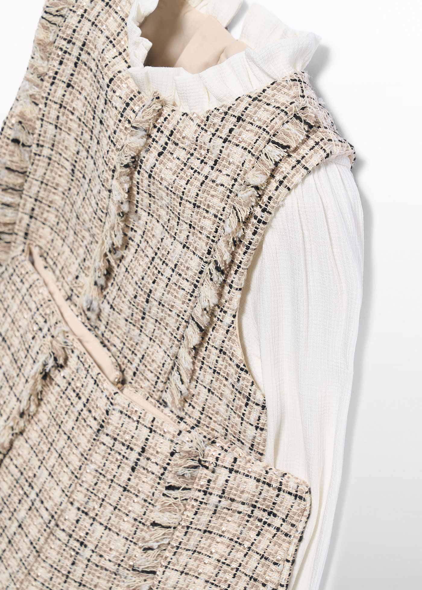 Conjunto de bermuda tweed mazapán para niña Abel & Lula 05762 - imagen 4