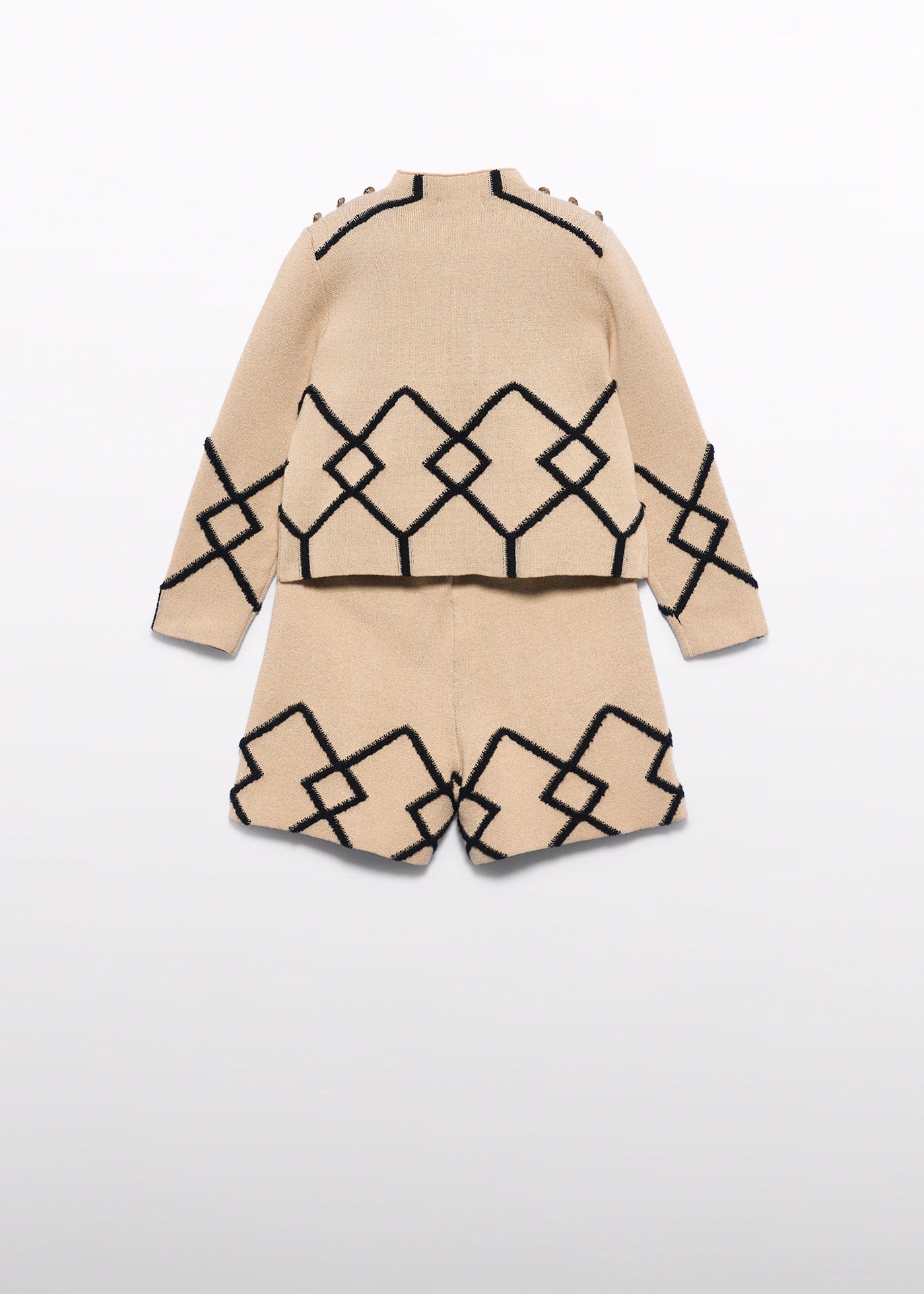 Conjunto de bermuda tricot aspas latte para niña Abel & Lula 05763 - imagen 5