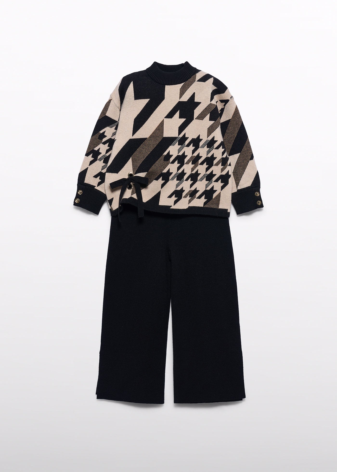Conjunto pantalón largo tricot negro para niña Abel & Lula 05767 - imagen 3