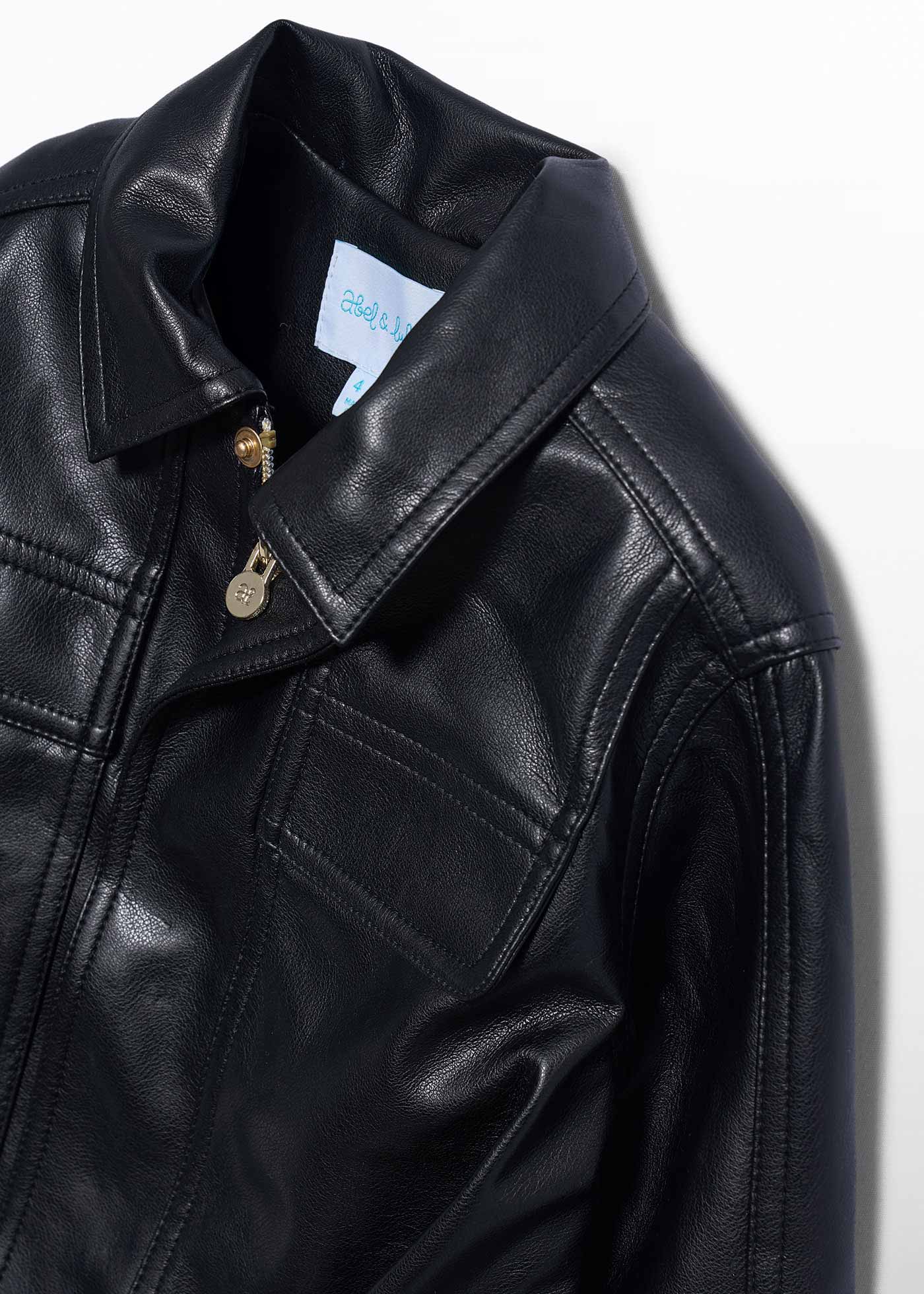 Chaqueta PU negro para niña Abel & Lula 05812 - imagen 5