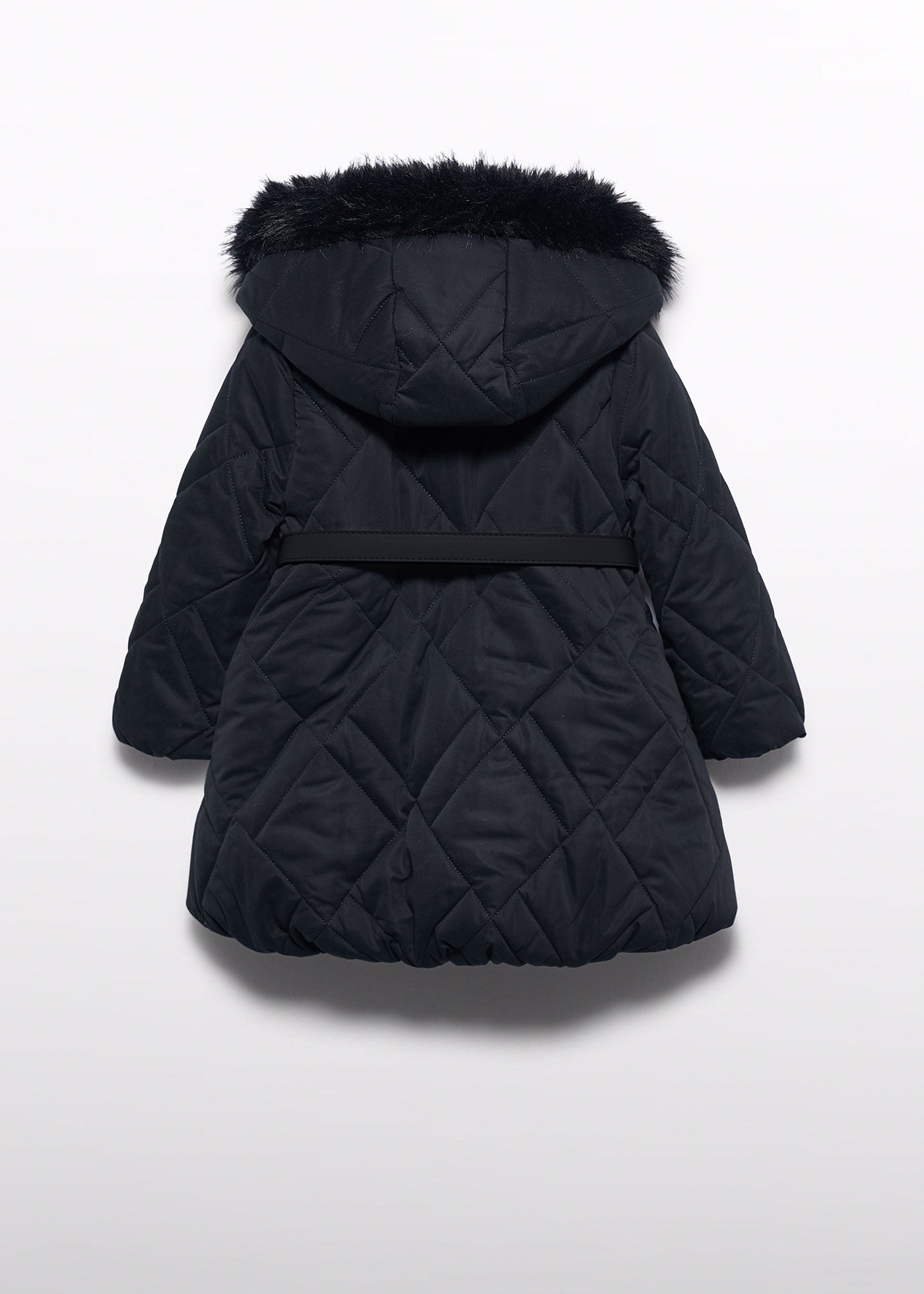 Chaquetón con cinturón cartera negro para niña Abel & Lula 05814 - imagen 5
