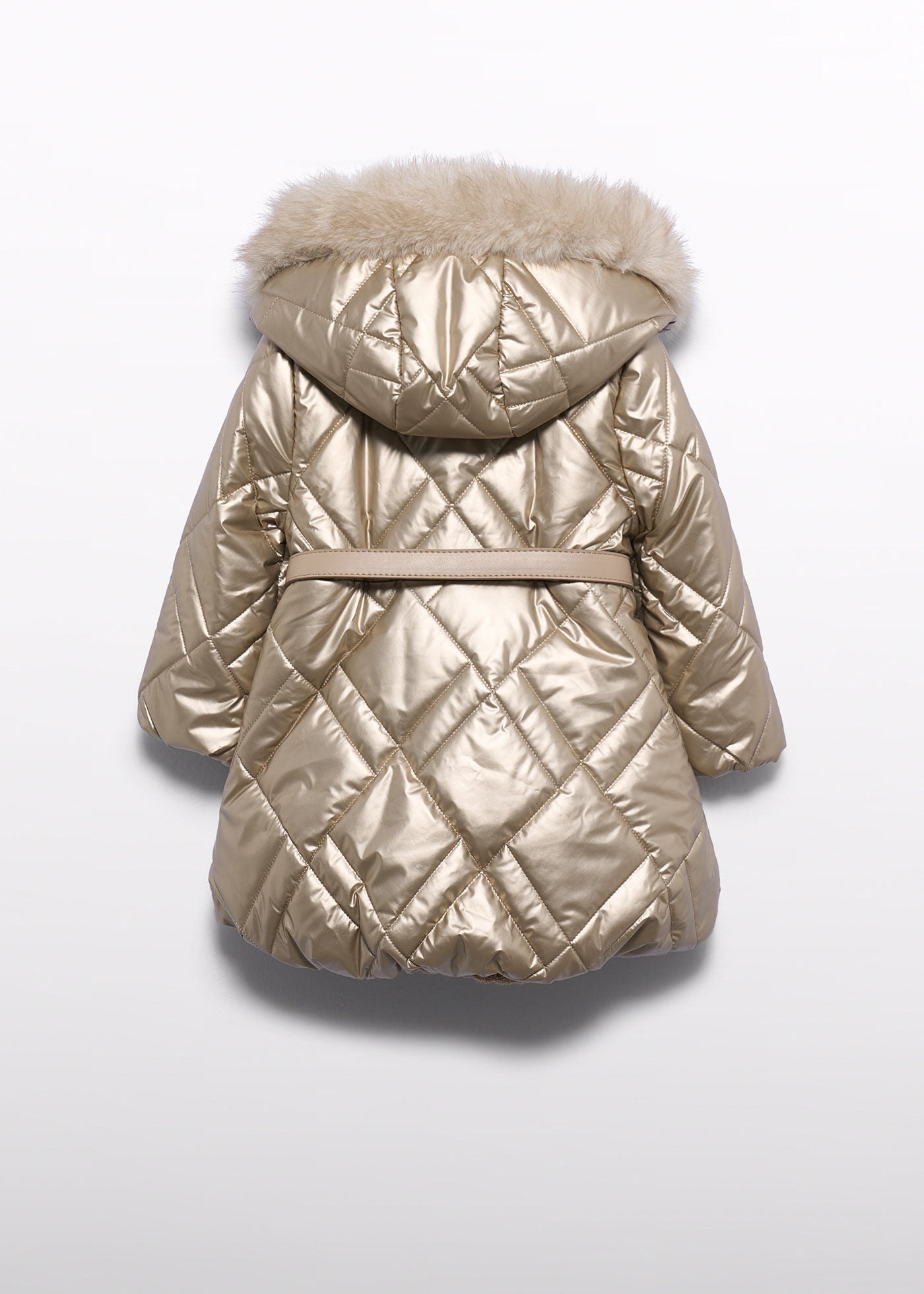 Chaquetón con cinturón cartera dorado para niña Abel & Lula 05814 - imagen 3