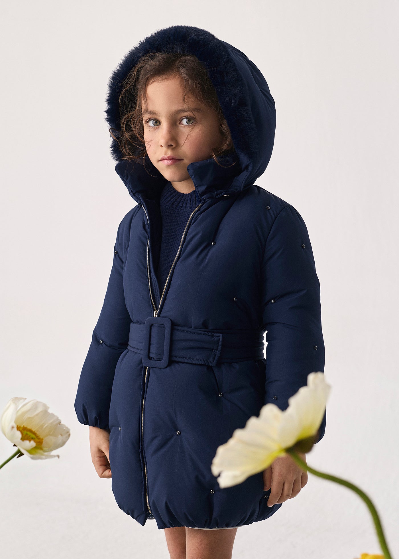 Chaquetón joya marino para niña Abel & Lula 05815