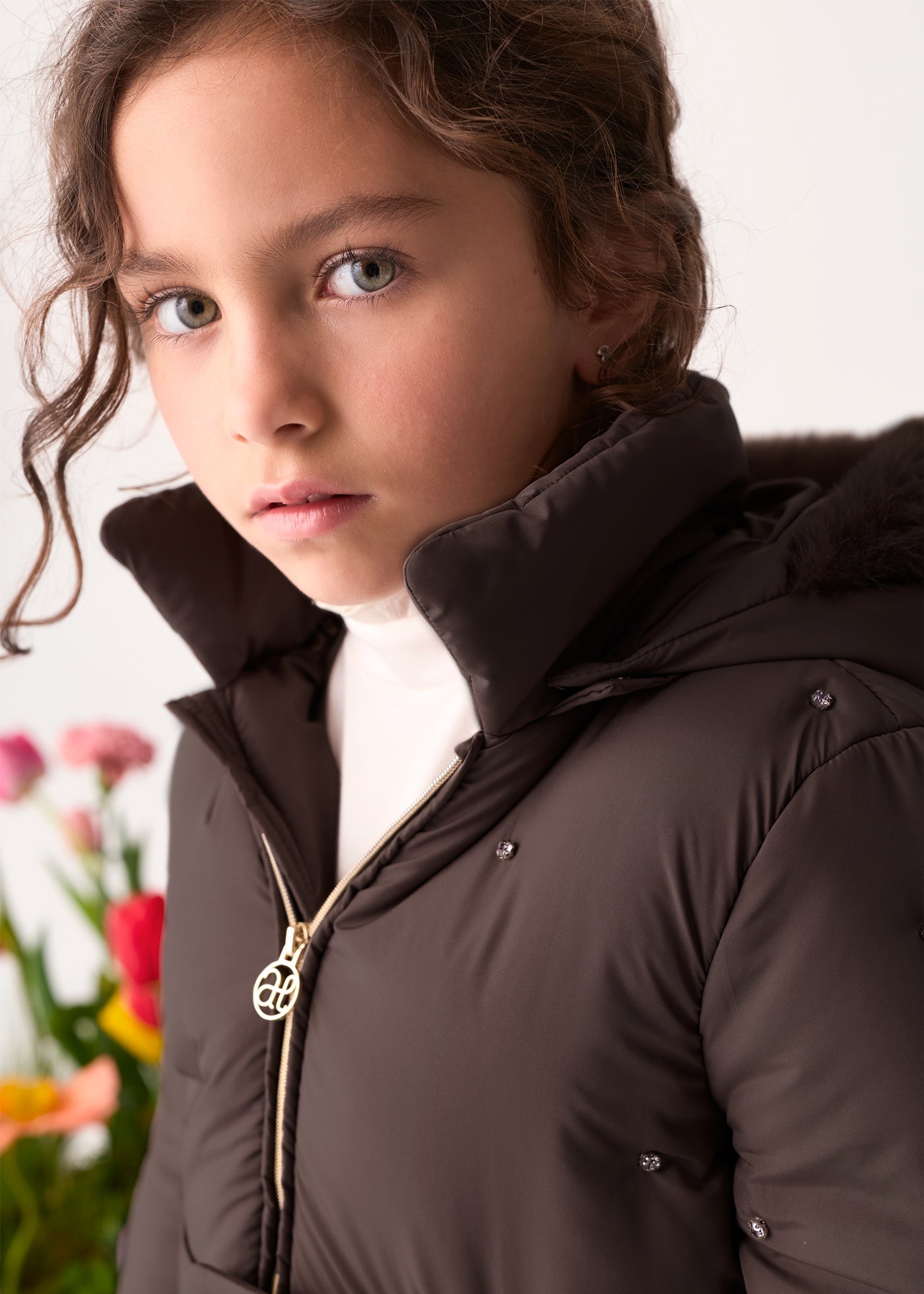 Chaquetón joya topo oscuro para niña Abel & Lula 05815 - imagen 2