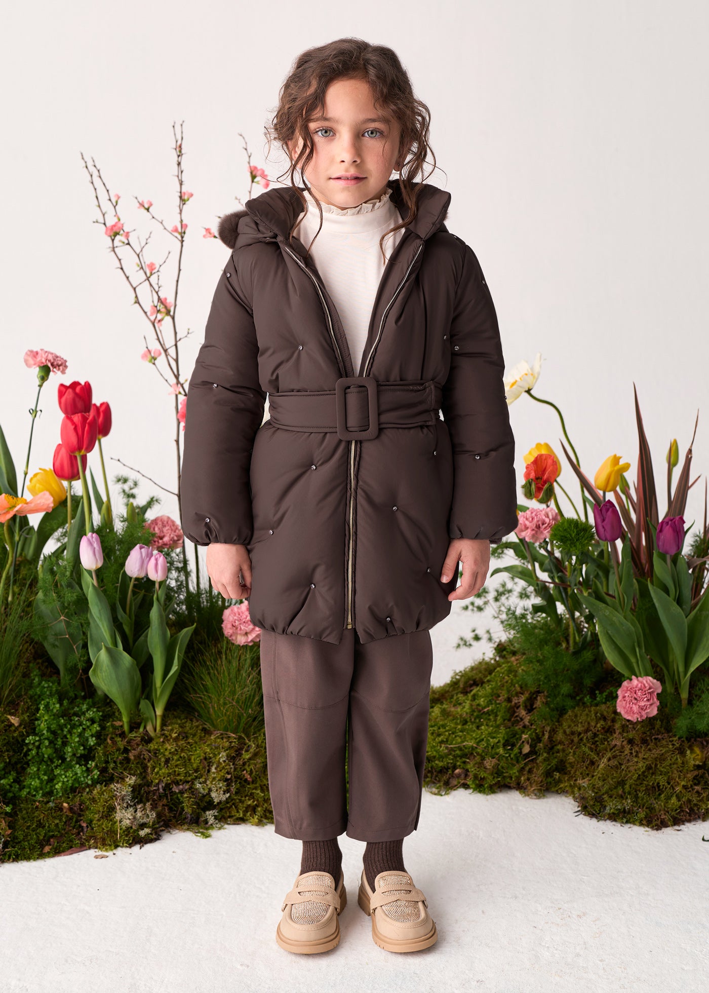 Chaquetón joya topo oscuro para niña Abel & Lula 05815 - imagen 3