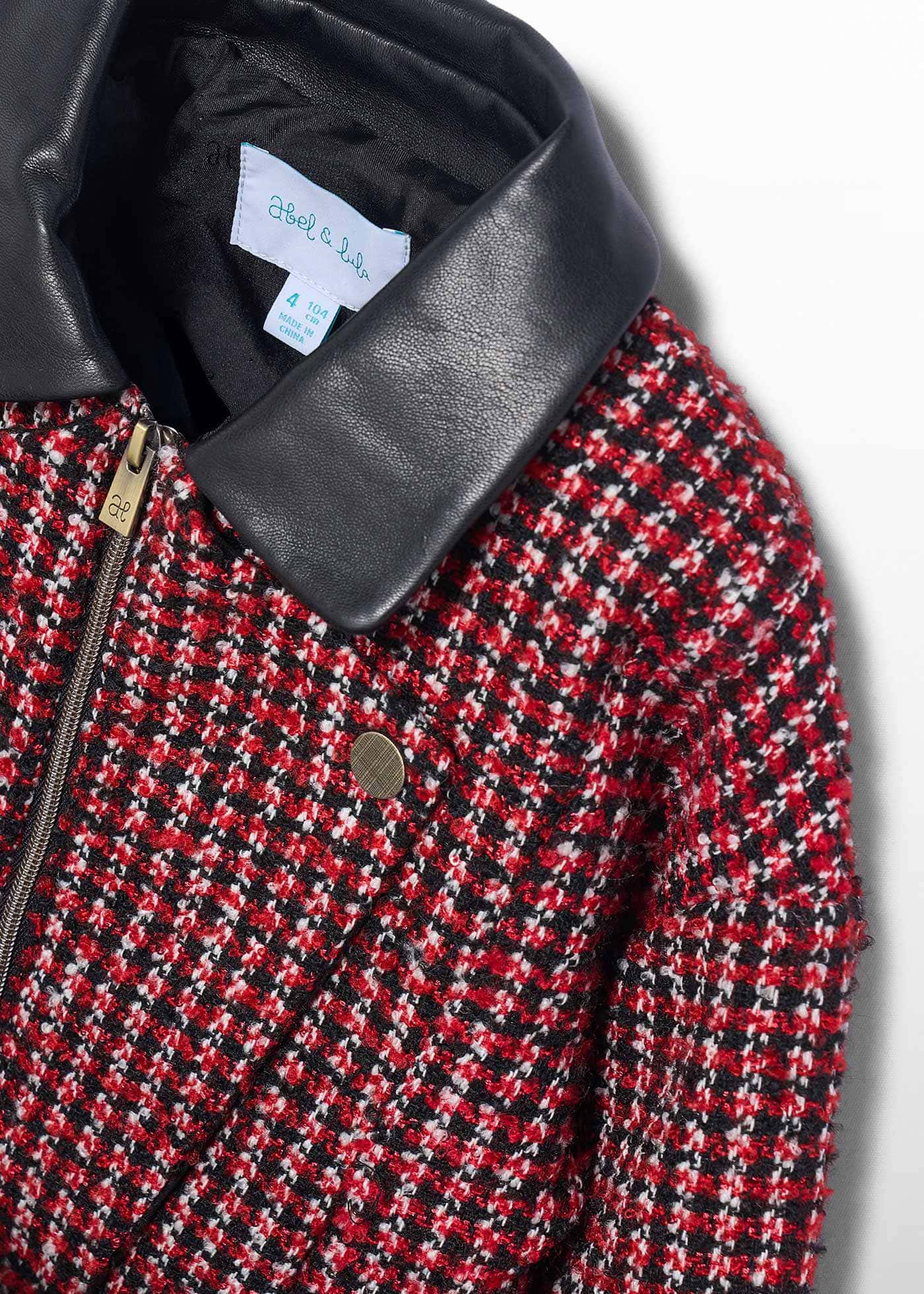 Cazadora tweed PU teja para niña Abel & Lula 05886 - imagen 5