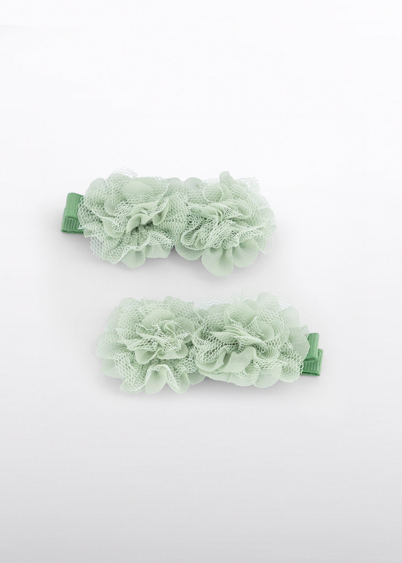 Pinza flores menta para niña Abel & Lula 05917