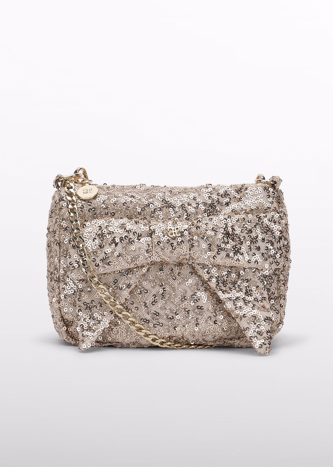 Bolso lentejuelas champán para niña Abel & Lula 05933 - imagen 2