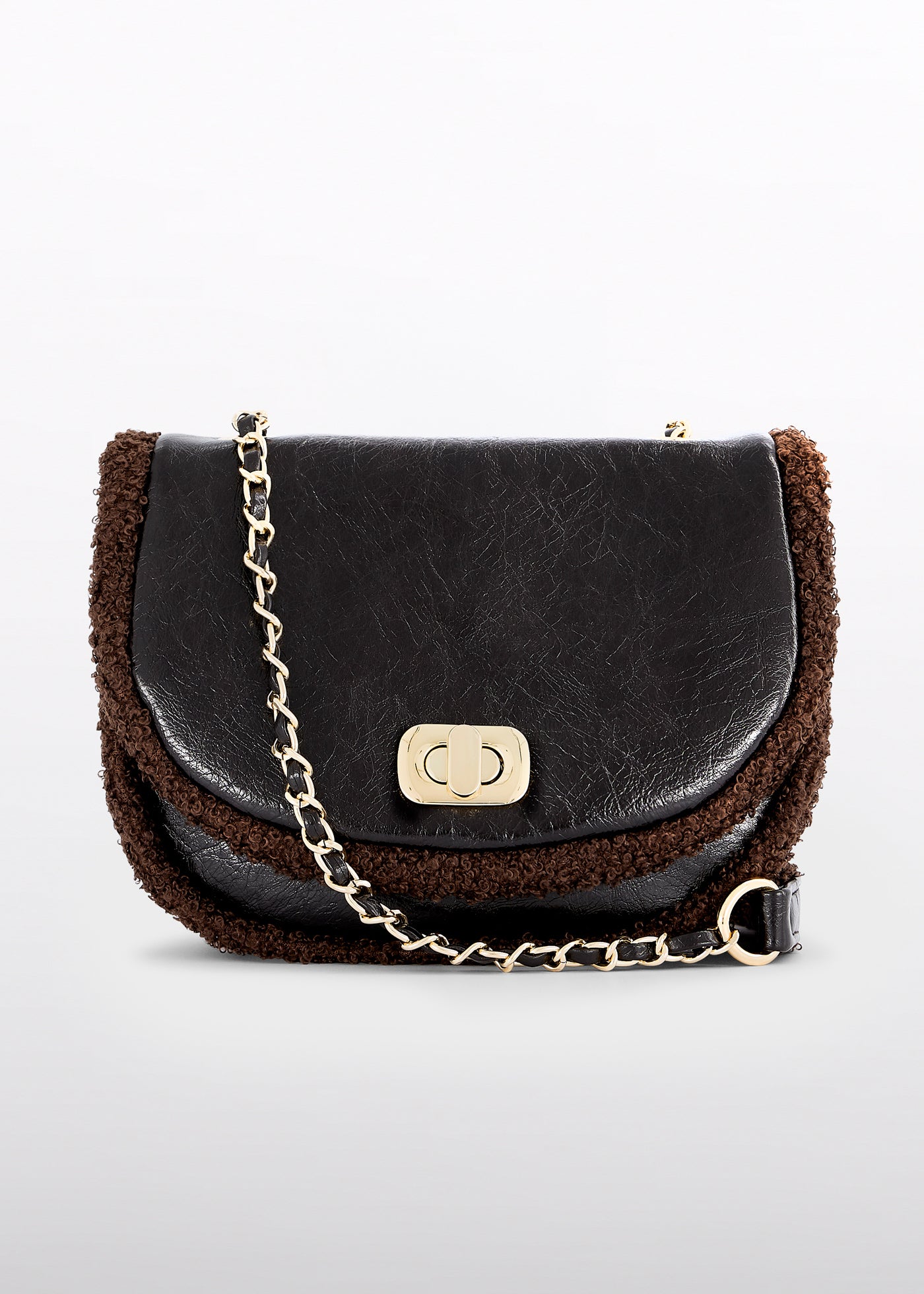 Bolso borrego combinado topo oscuro para niña Abel & Lula 05938 - imagen 2