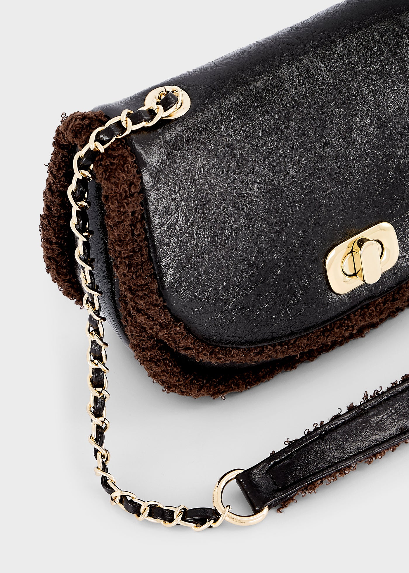 Bolso borrego combinado topo oscuro para niña Abel & Lula 05938 - imagen 4