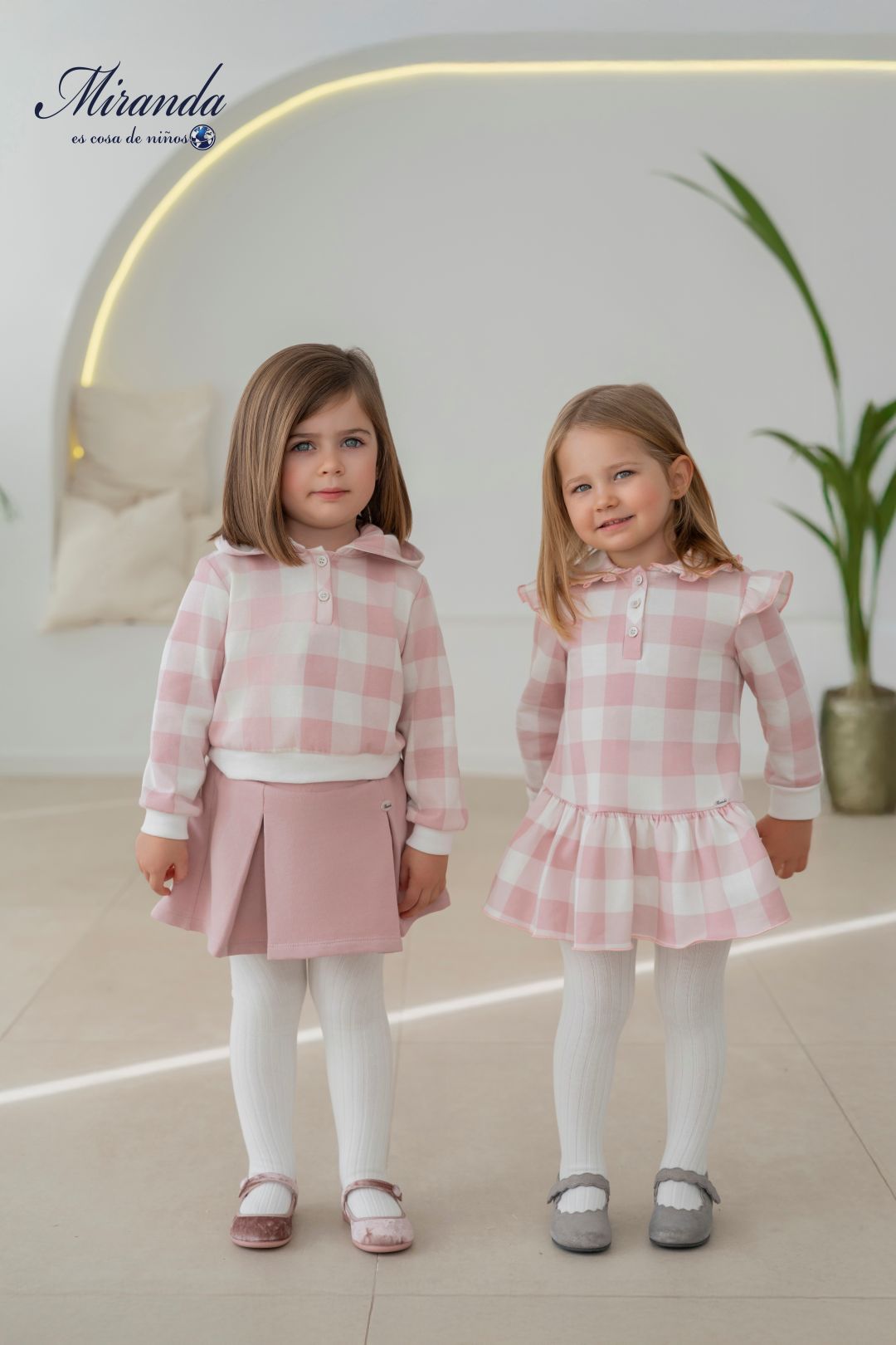 Vestido niña infantil rosa palo 0617 Miranda