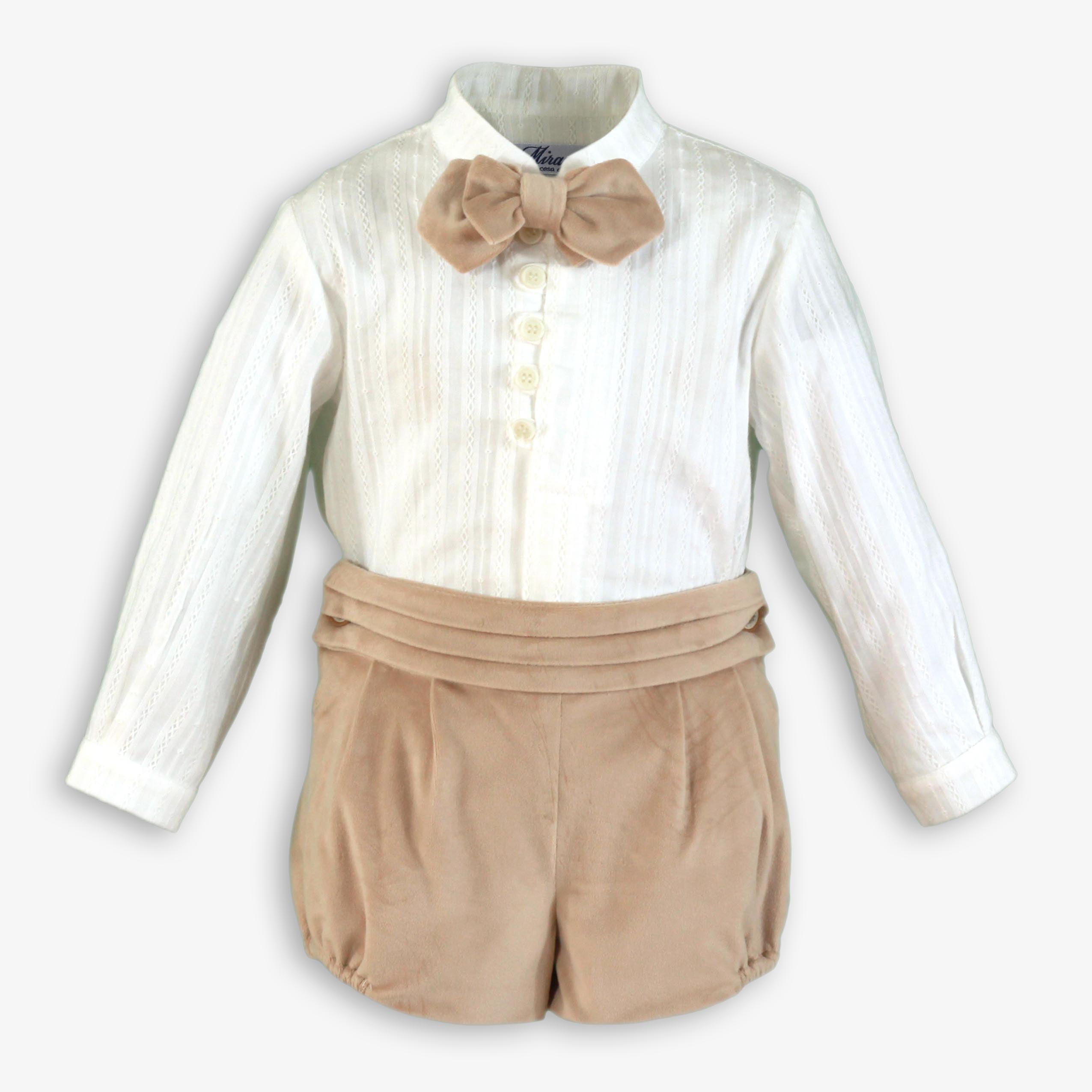 Conjunto niño beig tostado 0122 Miranda