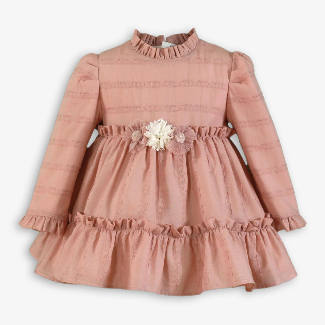 Vestido bebe niña rosa palo MIRANDA 0124