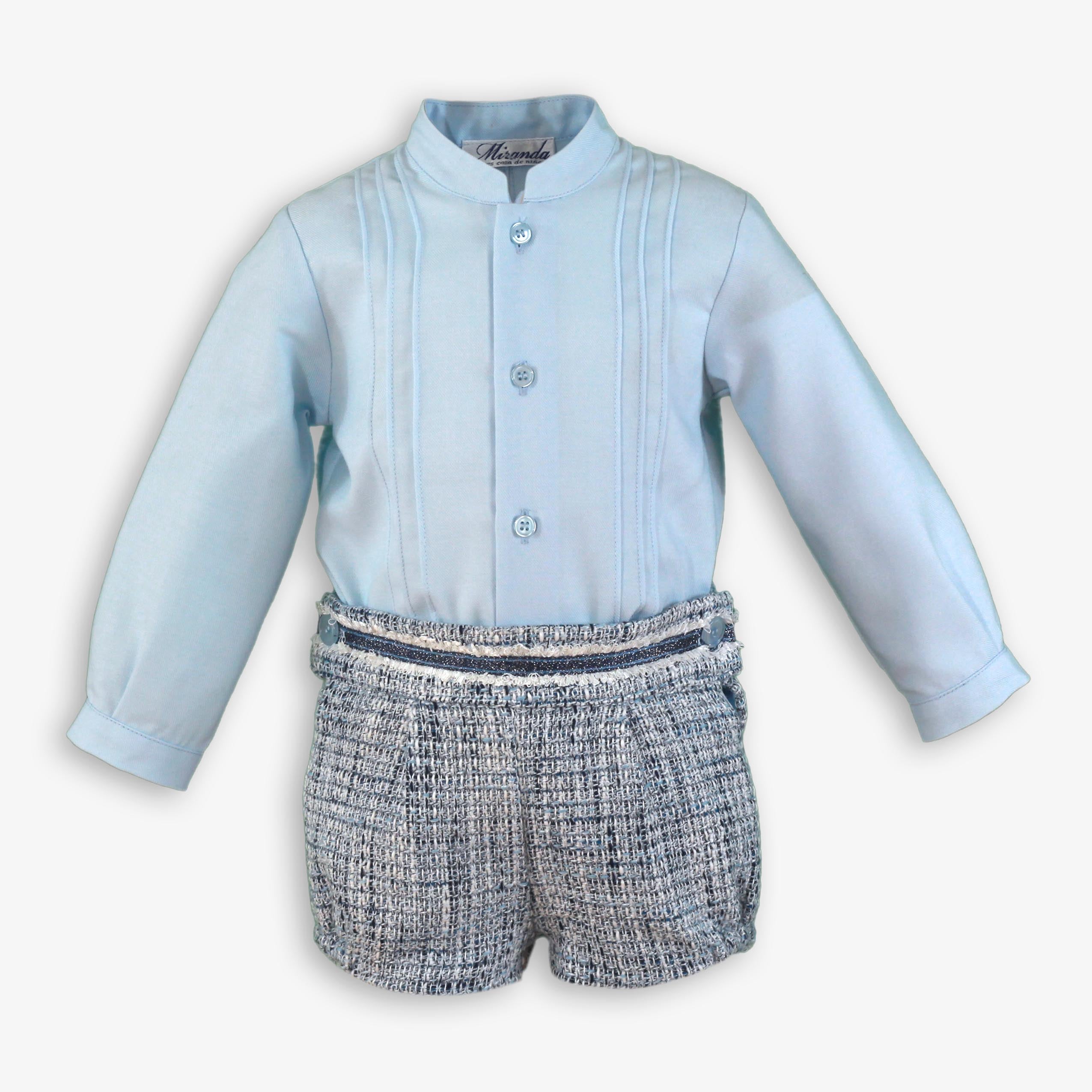 Conjunto bebe niño celeste MIRANDA 0128