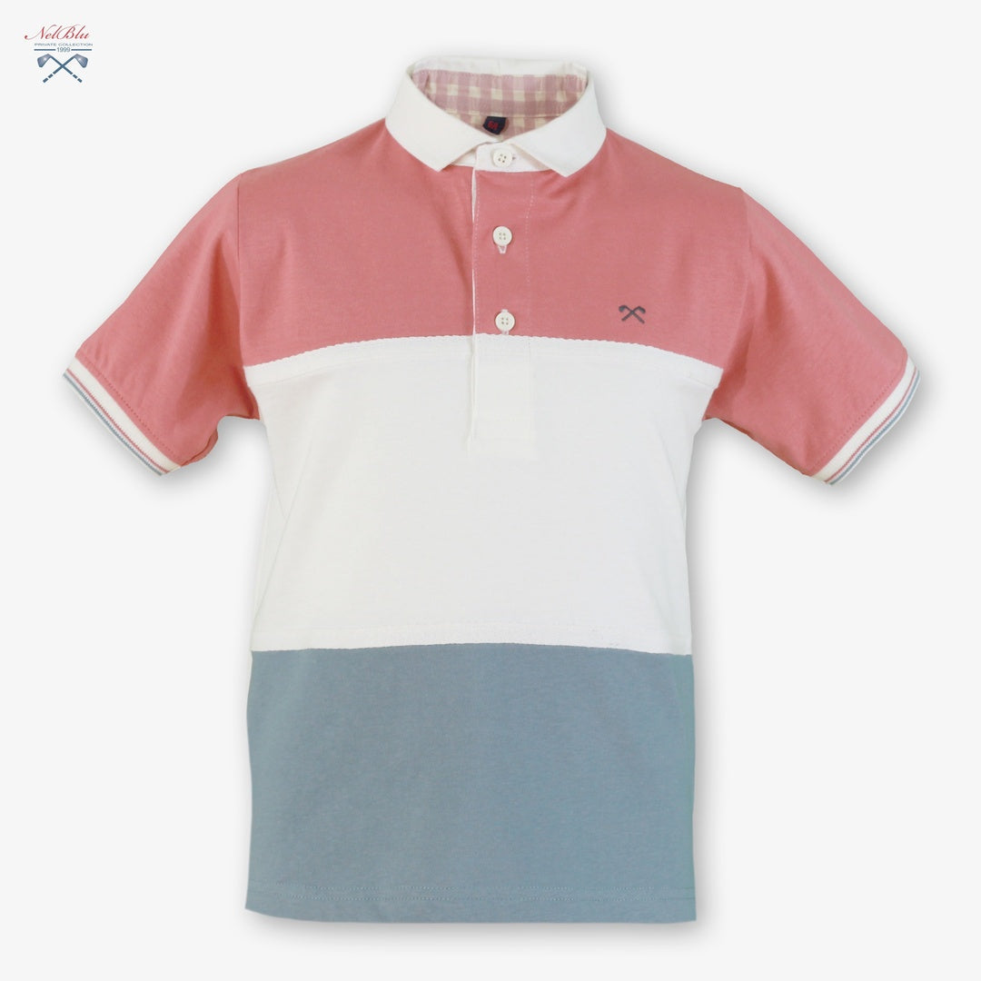 Polo de Niño 100% Algodón Nel‑Blu Bicolor 1301